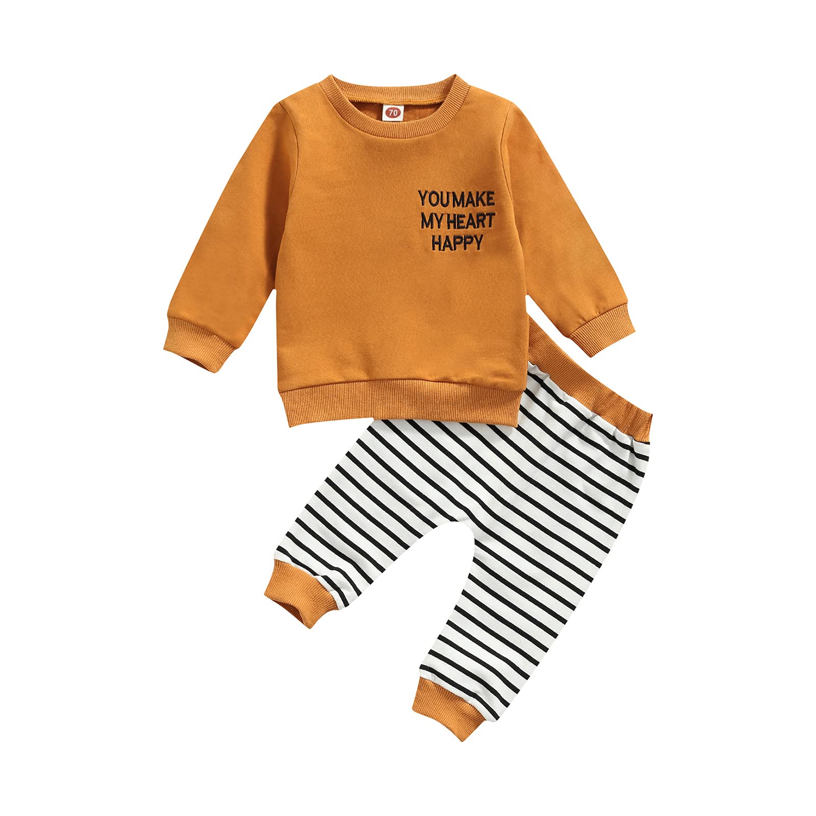 Newborn Baby Boy & Girl Clothes Set - 6-24 Months Winter Cotton Pullover & Pants Outfits | Soft & Warm Fall/Winter Wear for Infants & Toddlers | Perfect for Daily Wear, Family Photos & Holiday Gifts