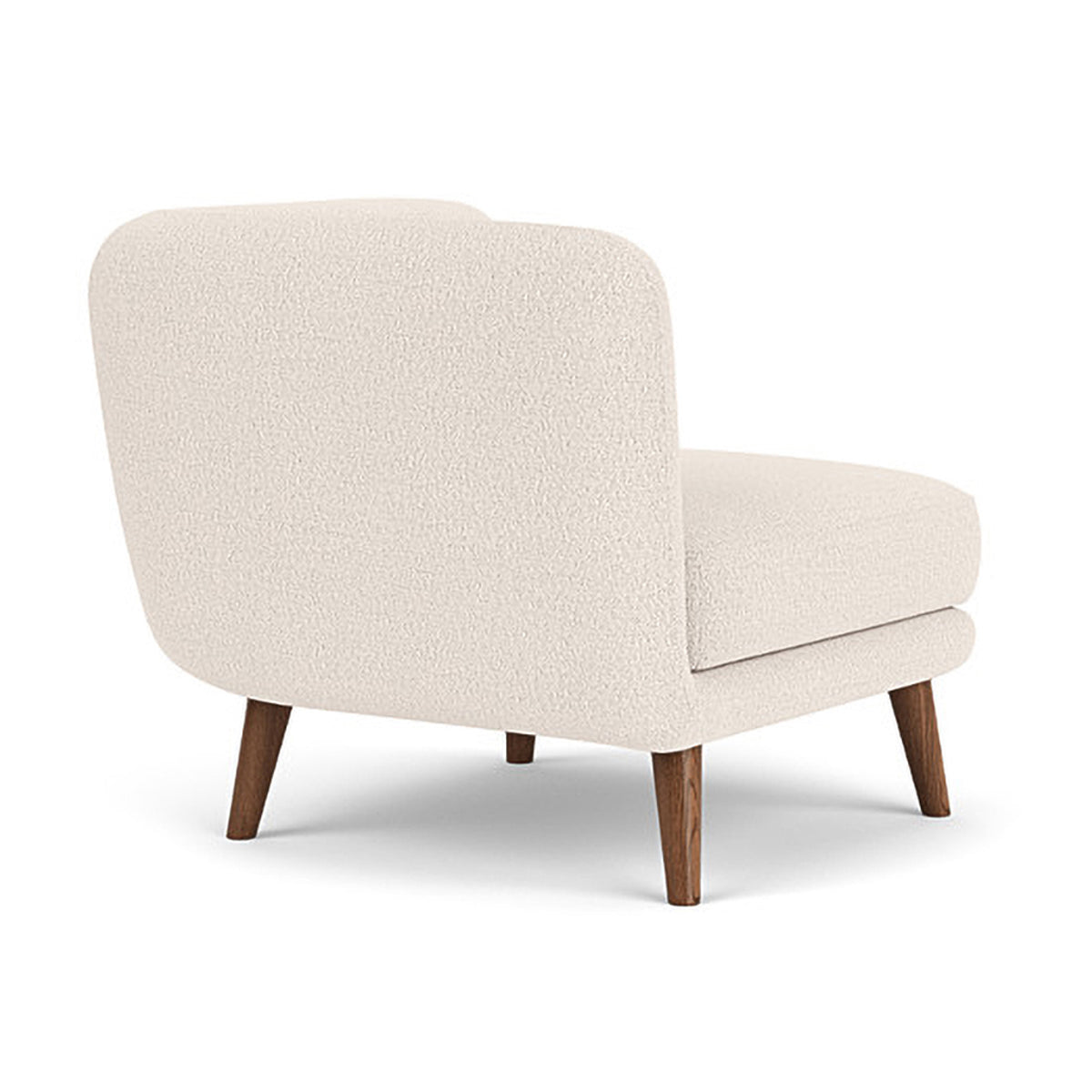 Alfred Boucle Left 1 Seater Modular Sofa - Modern Accent Chair for Living Room, Bedroom & Office - Comfortable Small Space Furniture