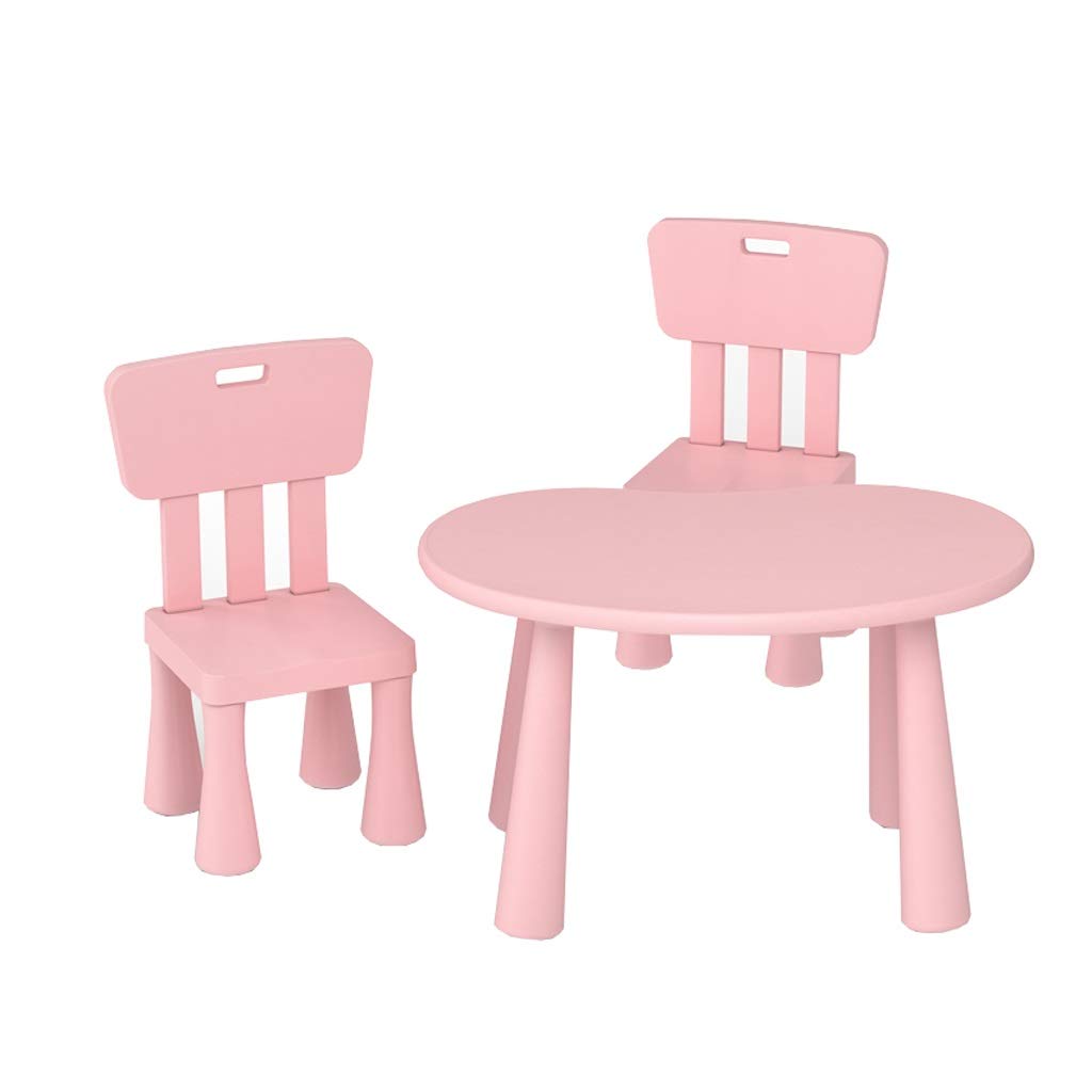 LQ Kids Table and Chair Set - Durable Plastic Children's Play Table with 2 Chairs for Kindergarten, Learning, Dining & Playtime - Eco-Friendly Toddler Furniture (Color: 1 Table + 2 Chairs) - Perfect for Preschool Classrooms, Daycare Centers & Home Playrooms