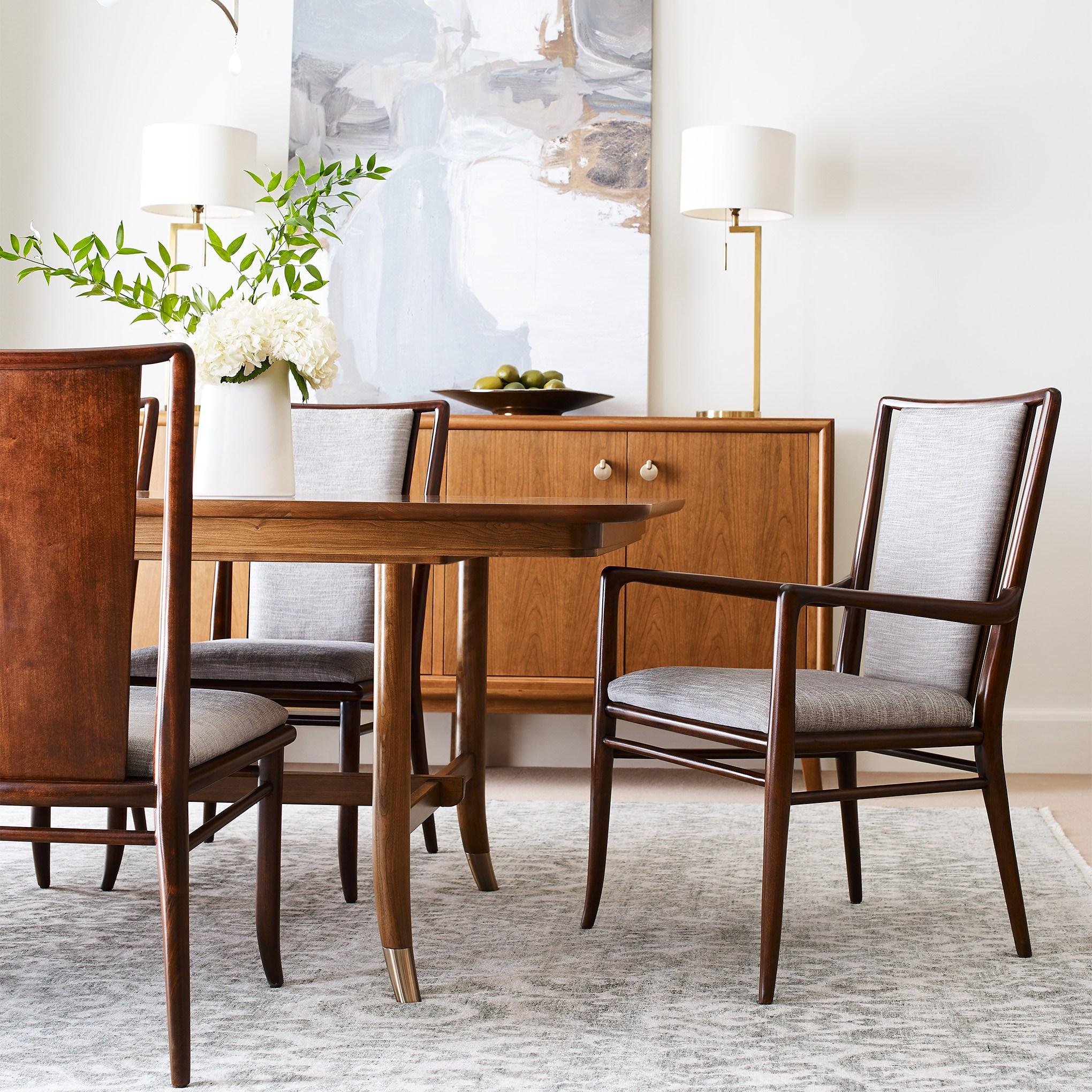 Martine Dining Table - Modern Wooden Kitchen Table for 6, Farmhouse Style Dining Room Furniture - Perfect for Family Gatherings & Dinner Parties