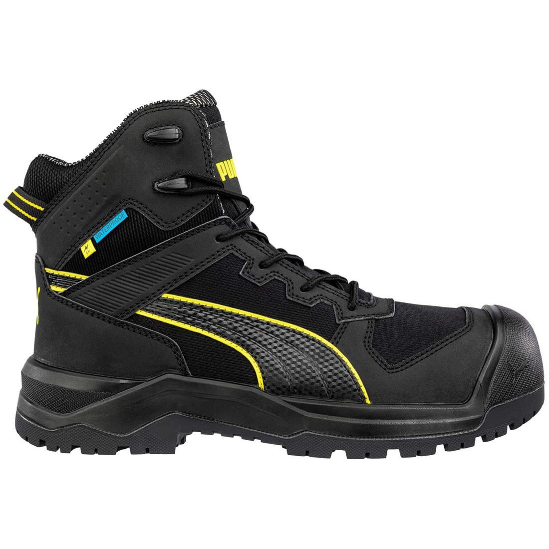 Rock HD Mid Composite Toe Work Boots for Men - Safety Shoes with Slip & Shock Resistance - Ideal for Construction, Warehouse & Outdoor Work