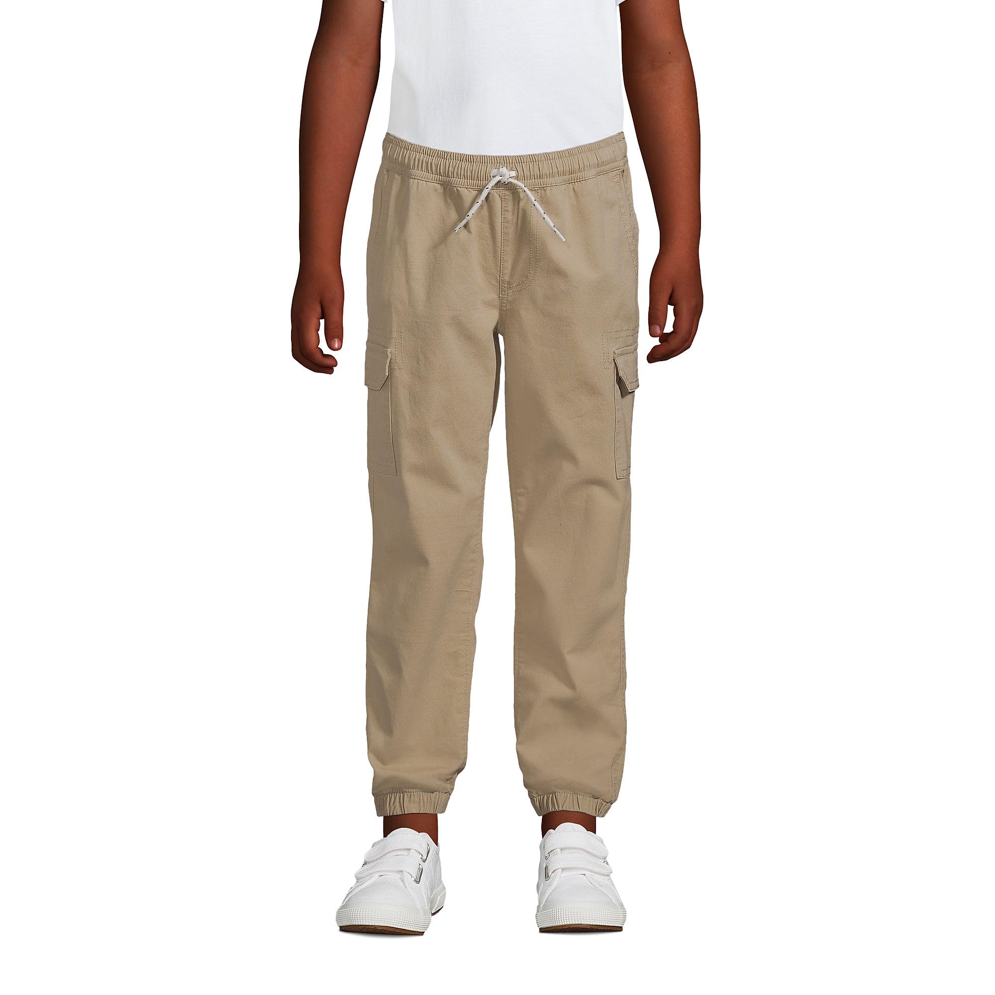 Lands' End Boys Iron Knee Pull-On Stretch Woven Jogger Pants - Comfortable Playwear for School, Outdoor Activities & Casual Wear