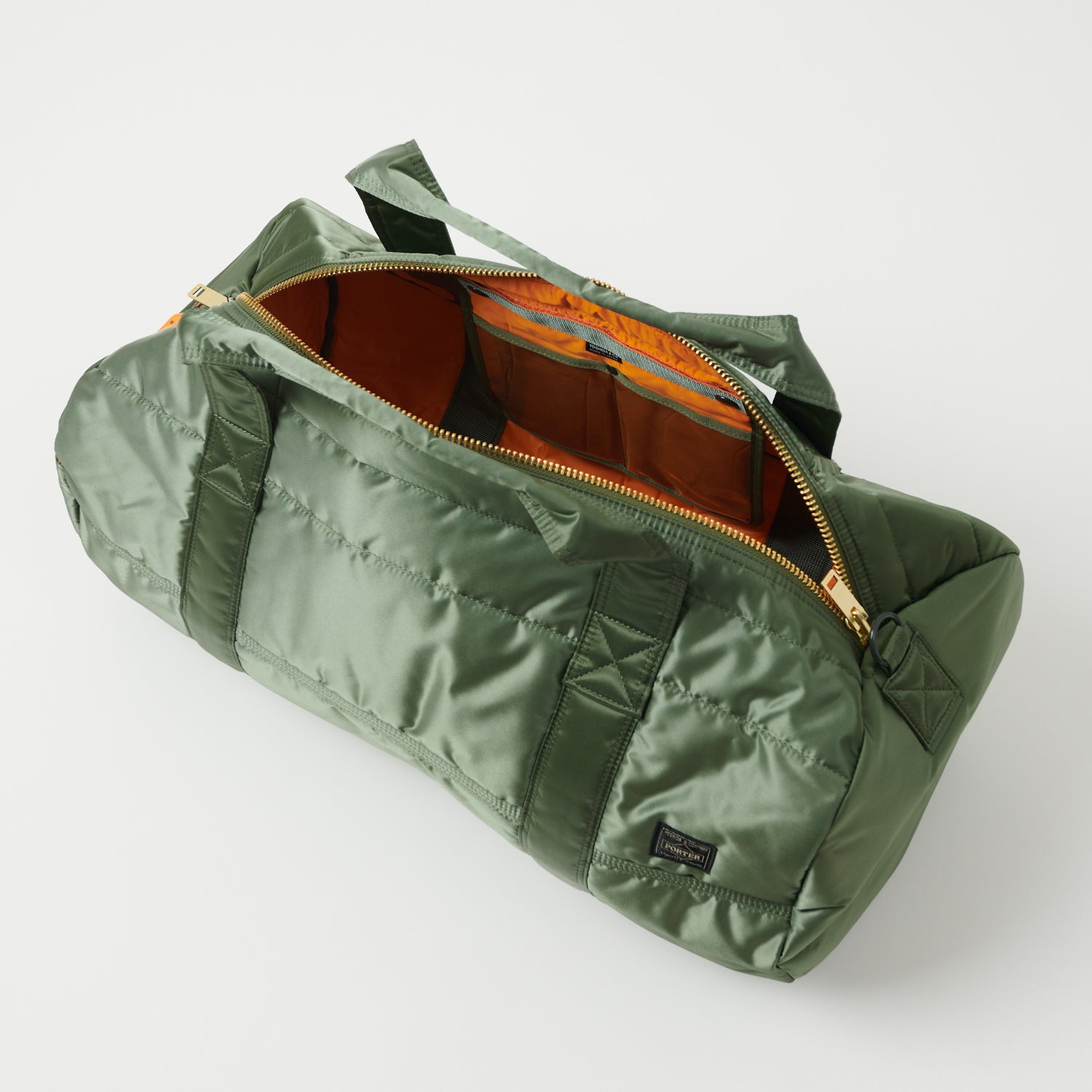 Porter Yoshida & Co. Medium Tanker 2-Way Boston Bag in Sage Green - Stylish Durable Unisex Shoulder Bag for Travel, Work & Everyday Use