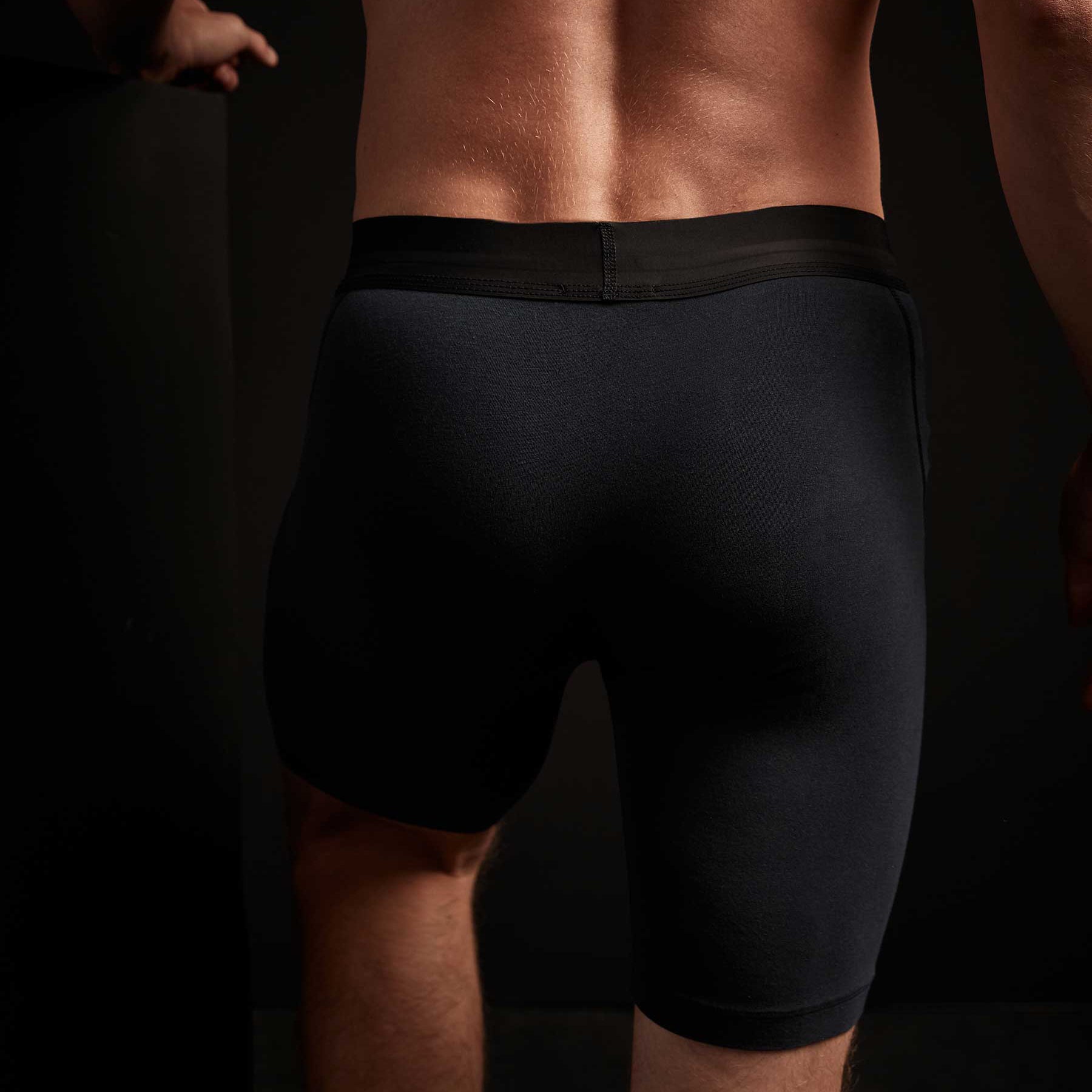 Elevated Lotus Sport Boxer Briefs for Men - Long Leg French Navy - Comfortable Athletic Underwear for Running, Gym & Workout