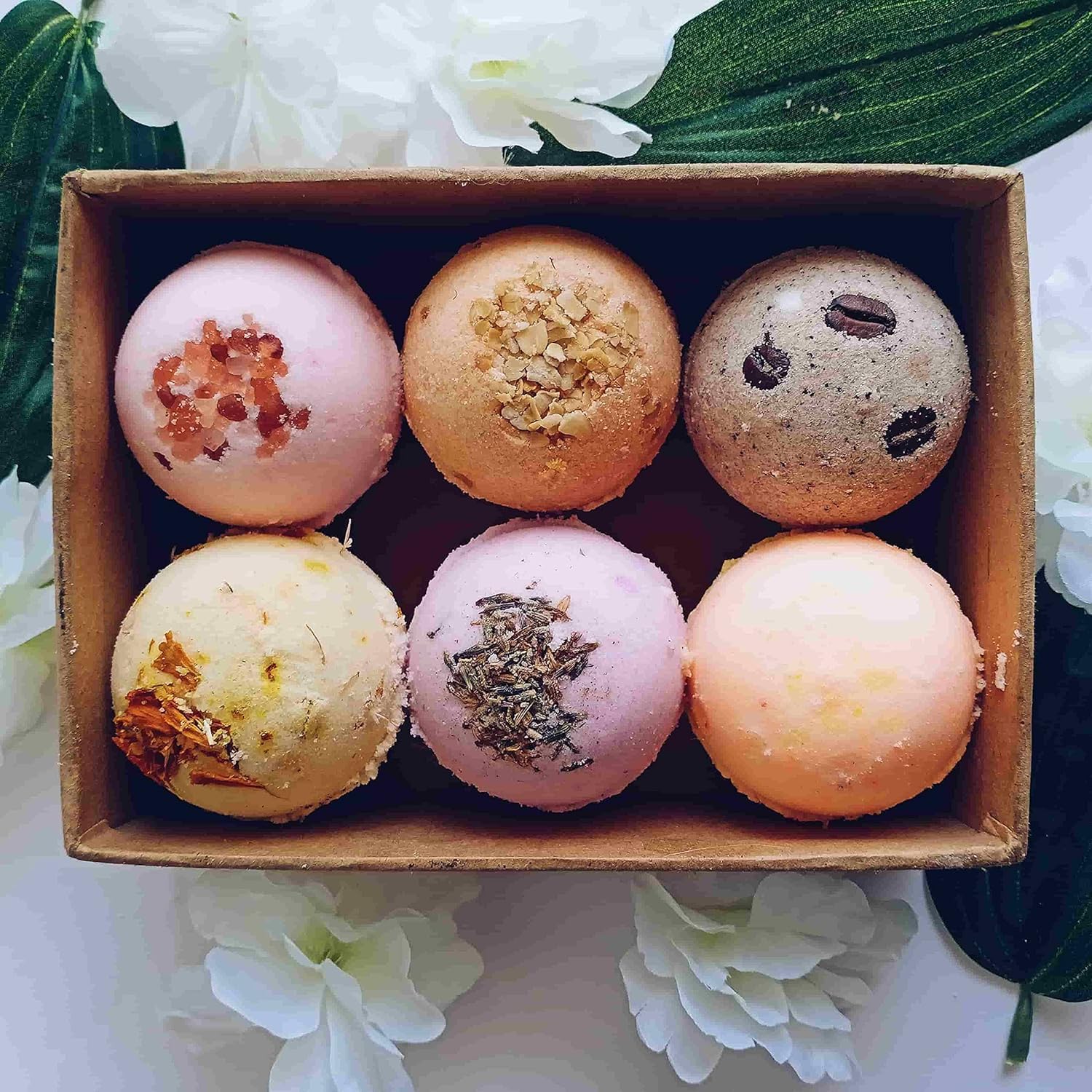 Organic Bath Bomb Gift Set - 6 Pack Spa Relaxation for Women & Men