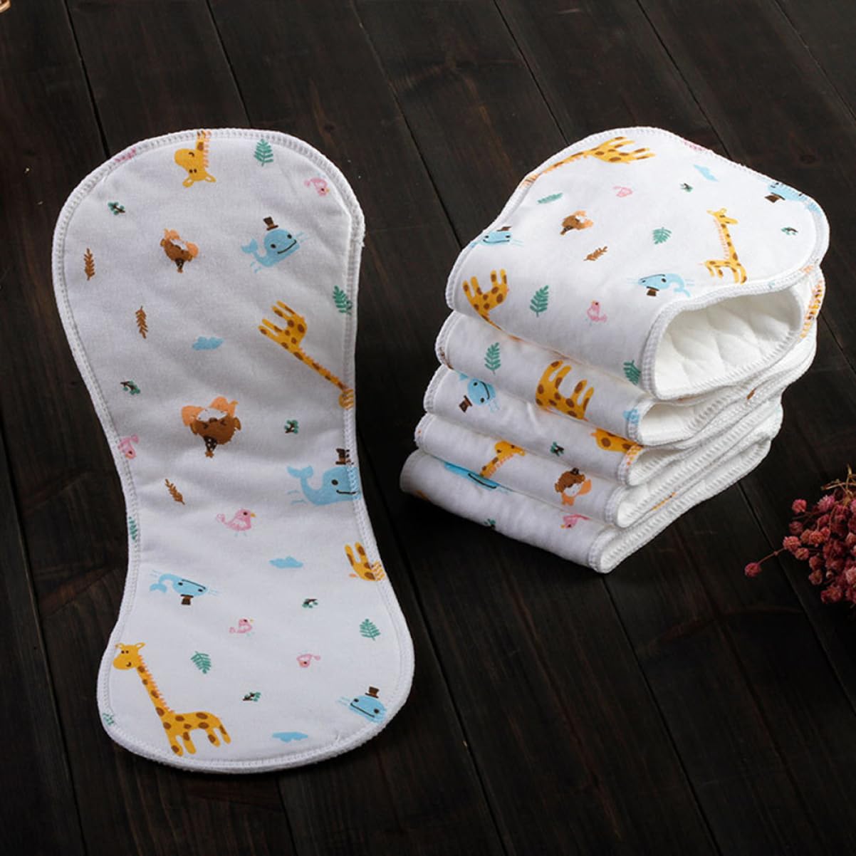 UPKOCH 10 Pack Breathable Cotton Diapers - Soft, Waterproof & Comfortable for Babies | Ideal for Daytime Use, Overnight Protection & Travel Essentials