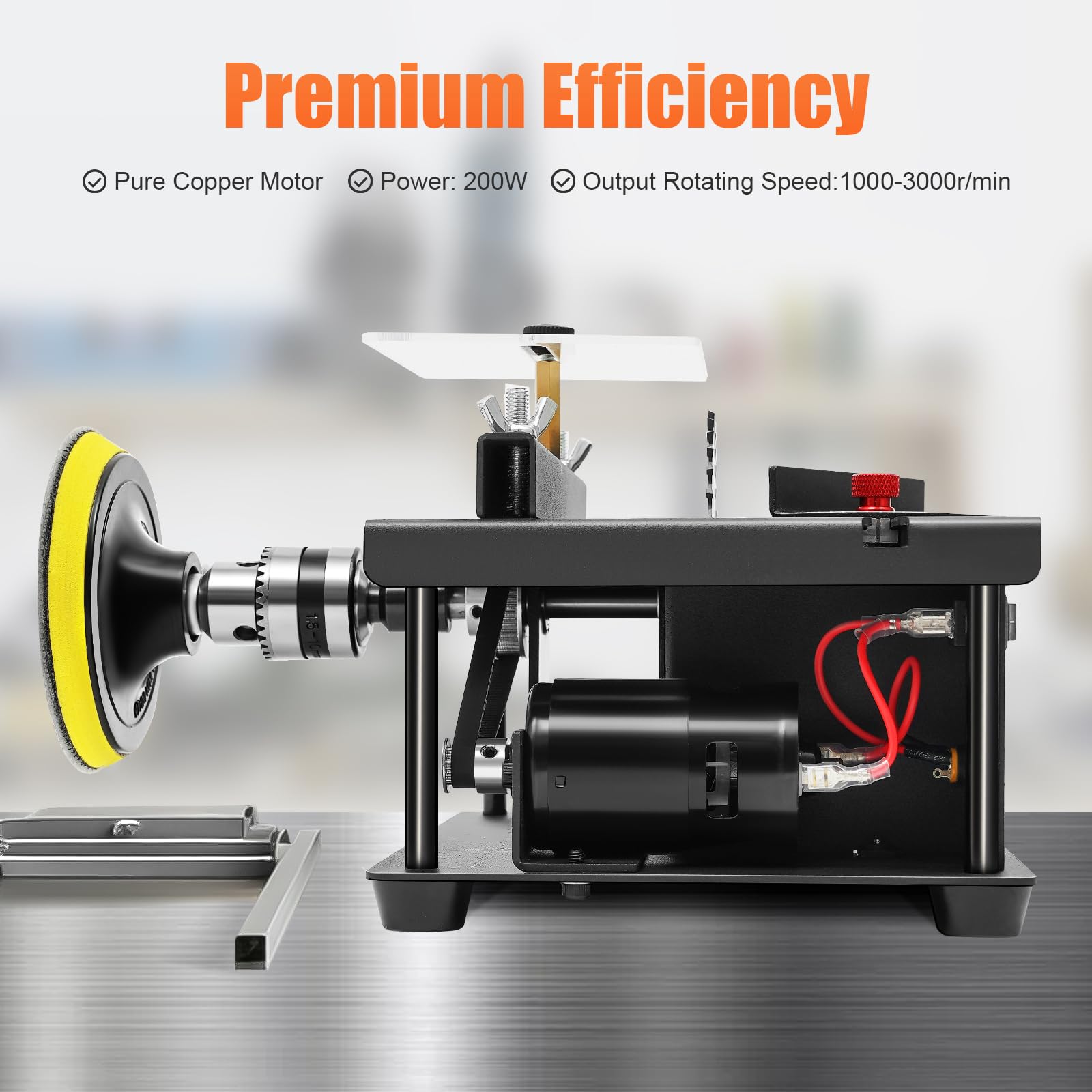 200W 8500RPM Mini Table Saw for Crafts - Multi-Functional Cutting Bench with Speed Regulation | Perfect for Woodworking, DIY Projects & Home Renovations