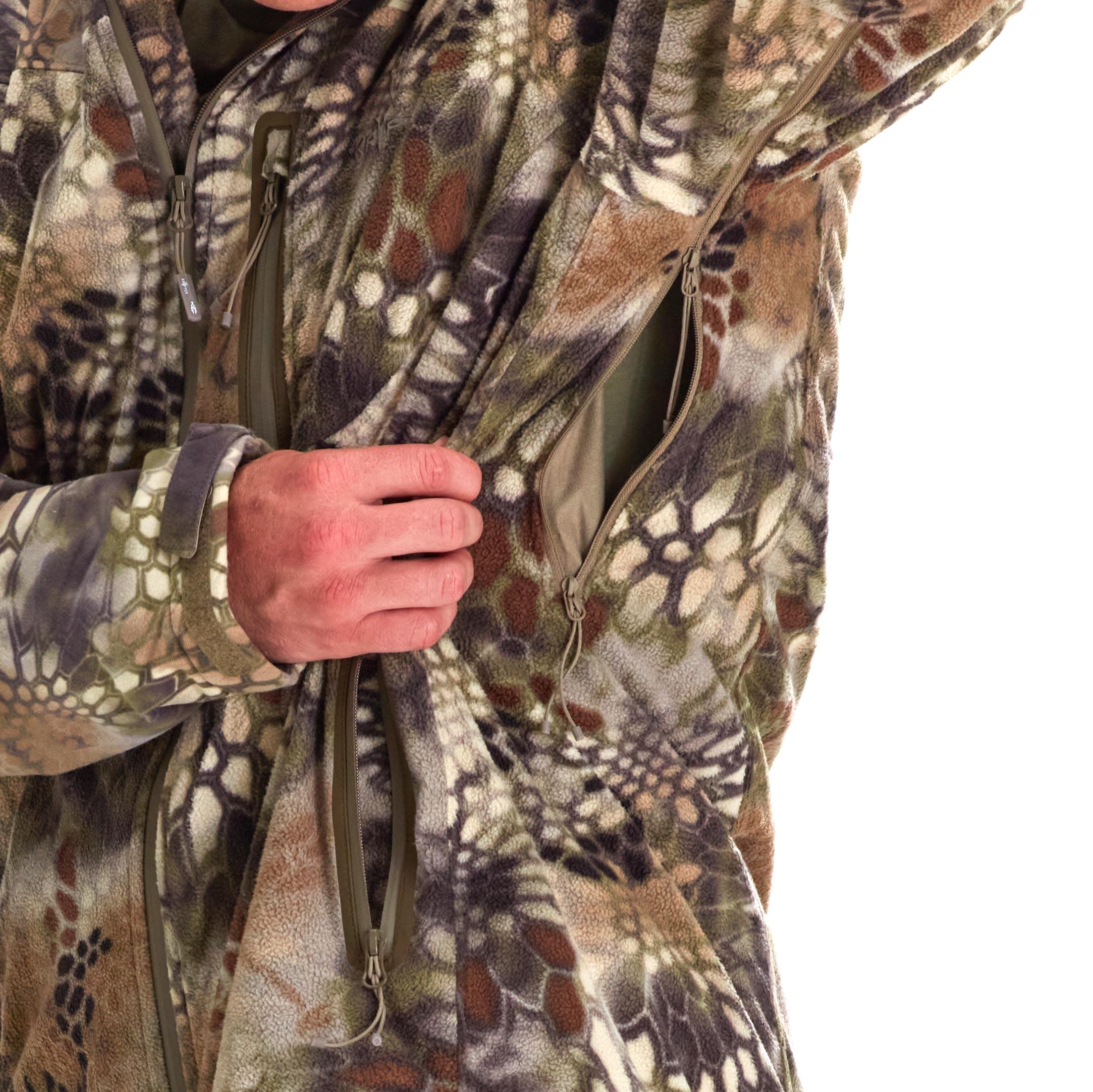 Vellus Jacket Camouflage - Lightweight Outdoor Hunting & Hiking Jacket for Men & Women | Perfect for Camping, Airsoft & Tactical Adventures