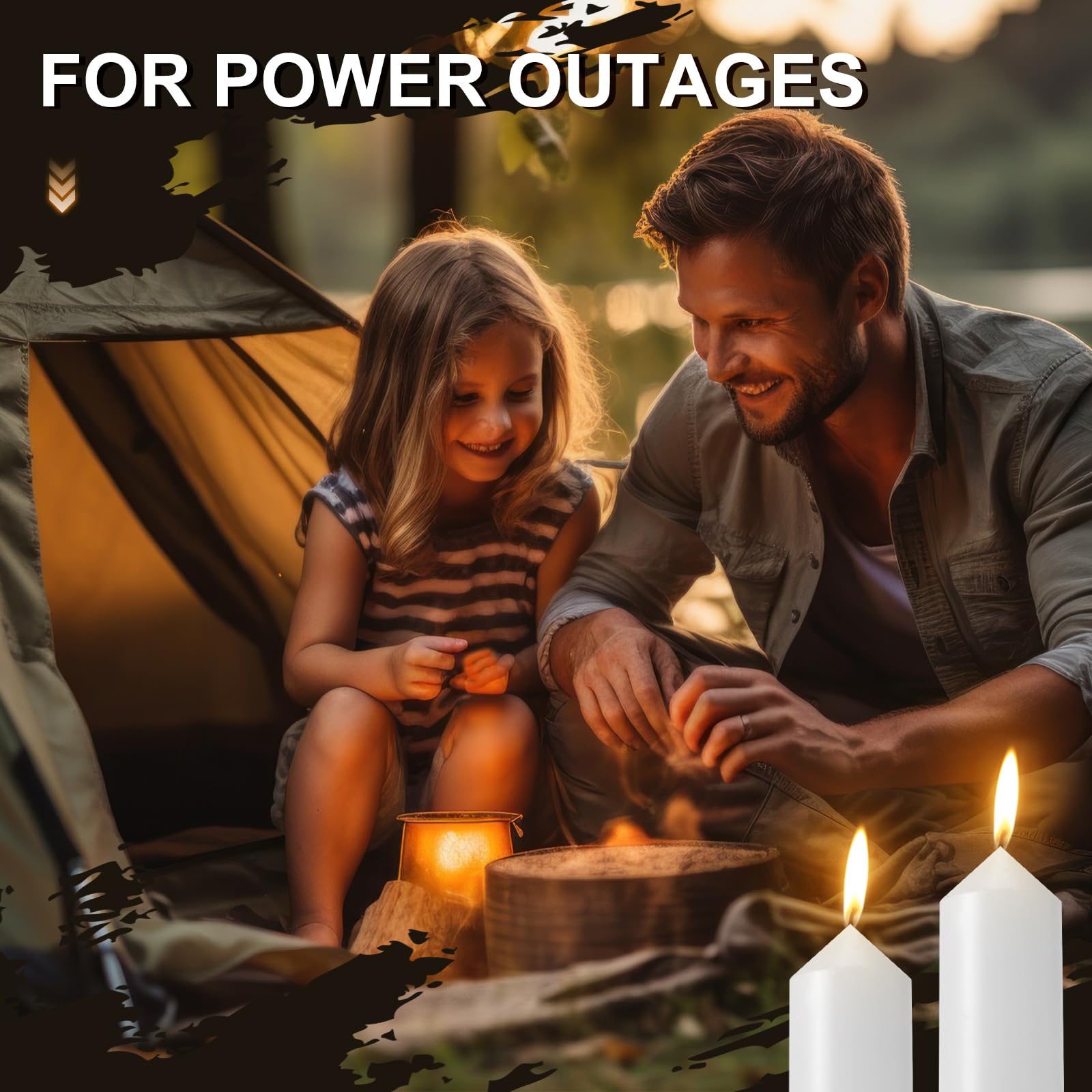 36-Pack 9-Hour Emergency Candles for Camping & Power Outages