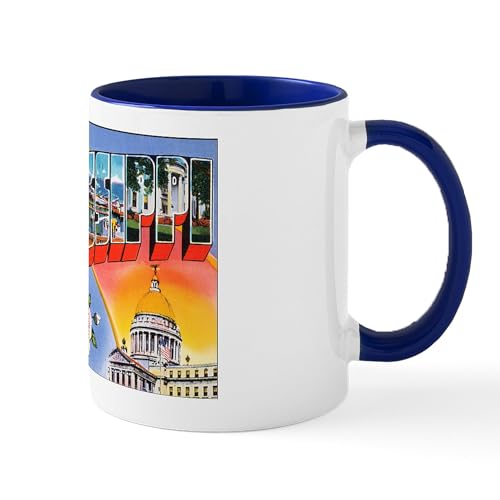 White/Navy Inside - Mississippi Greetings Mug