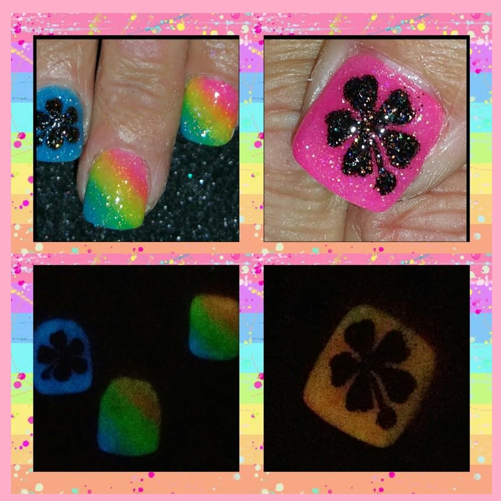 Glow in The Dark Nail Art Kit - GID Powder, Stars & Moons Decoration Set for DIY Nail Designs | Perfect for Halloween, Rave Parties & Nighttime Manicures