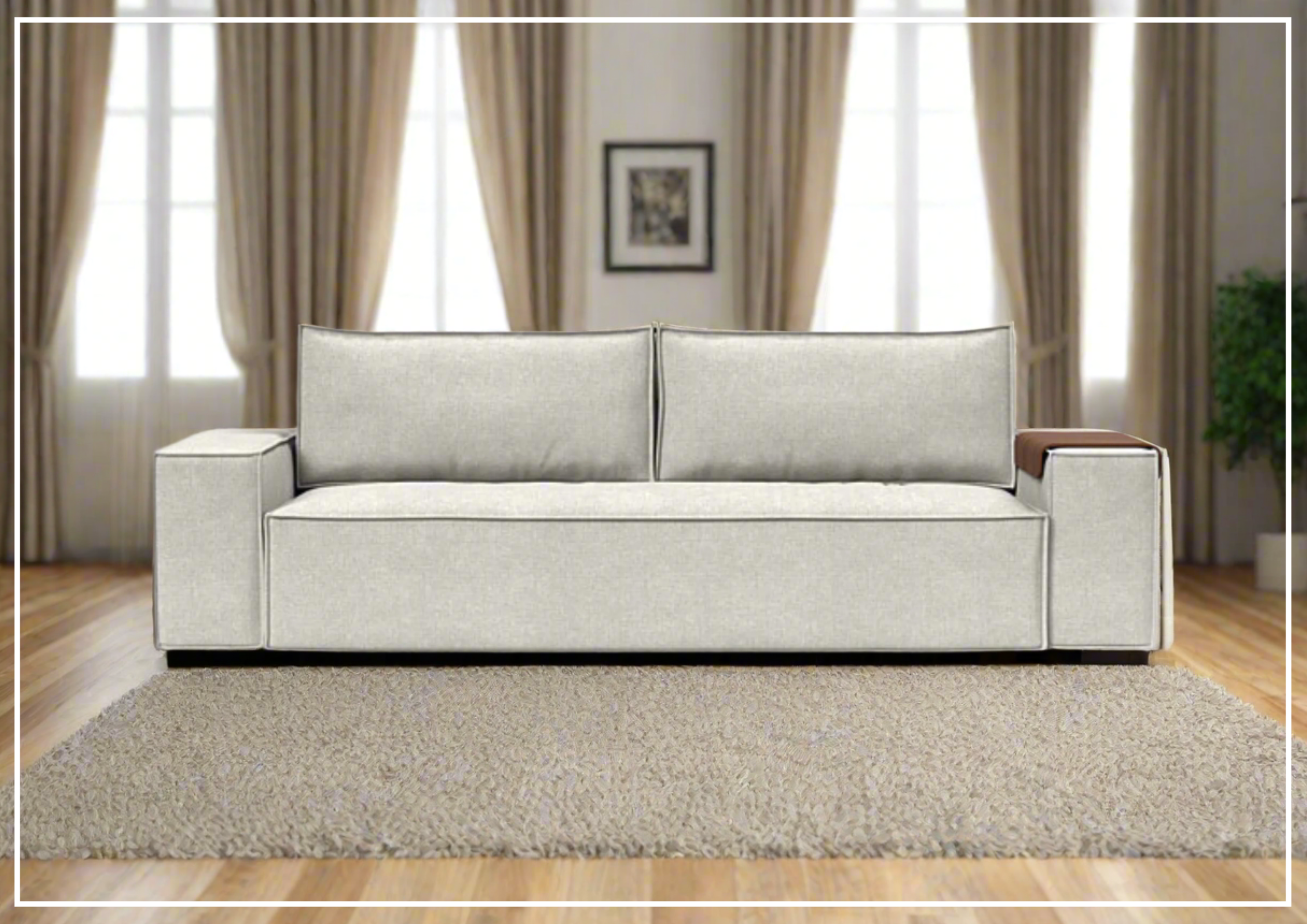 Innovation Living Newilla 2-Seater Convertible Fabric Sofa Bed - Comfortable Sleeper Sofa for Small Spaces, Guest Rooms & Apartments