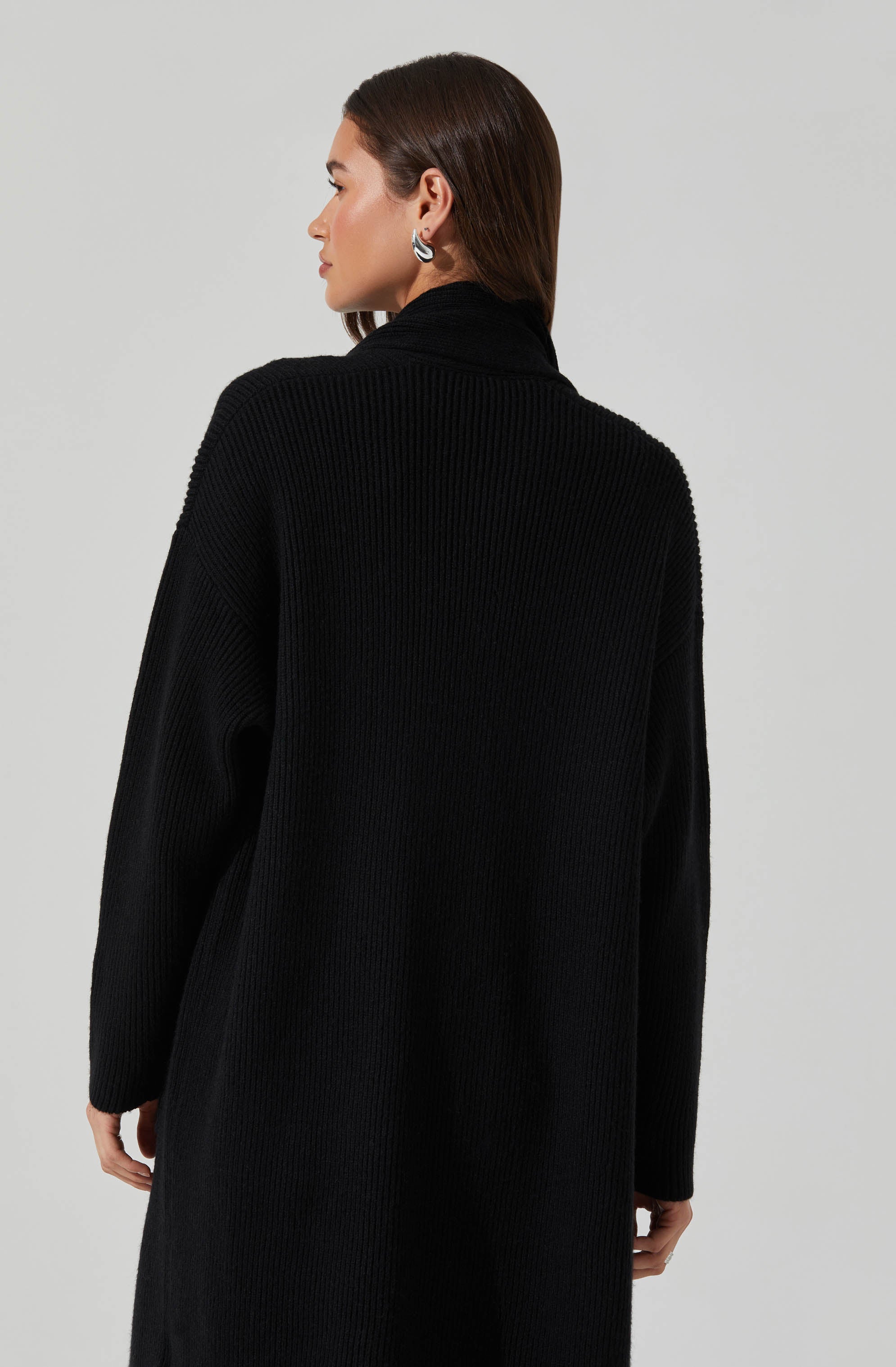 Noemi Ribbed Scarf Cardigan for Women - Soft Knit Open Front Long Wrap Sweater | Perfect for Fall, Winter & Layering Outfits | Office, Date Night & Casual Wear
