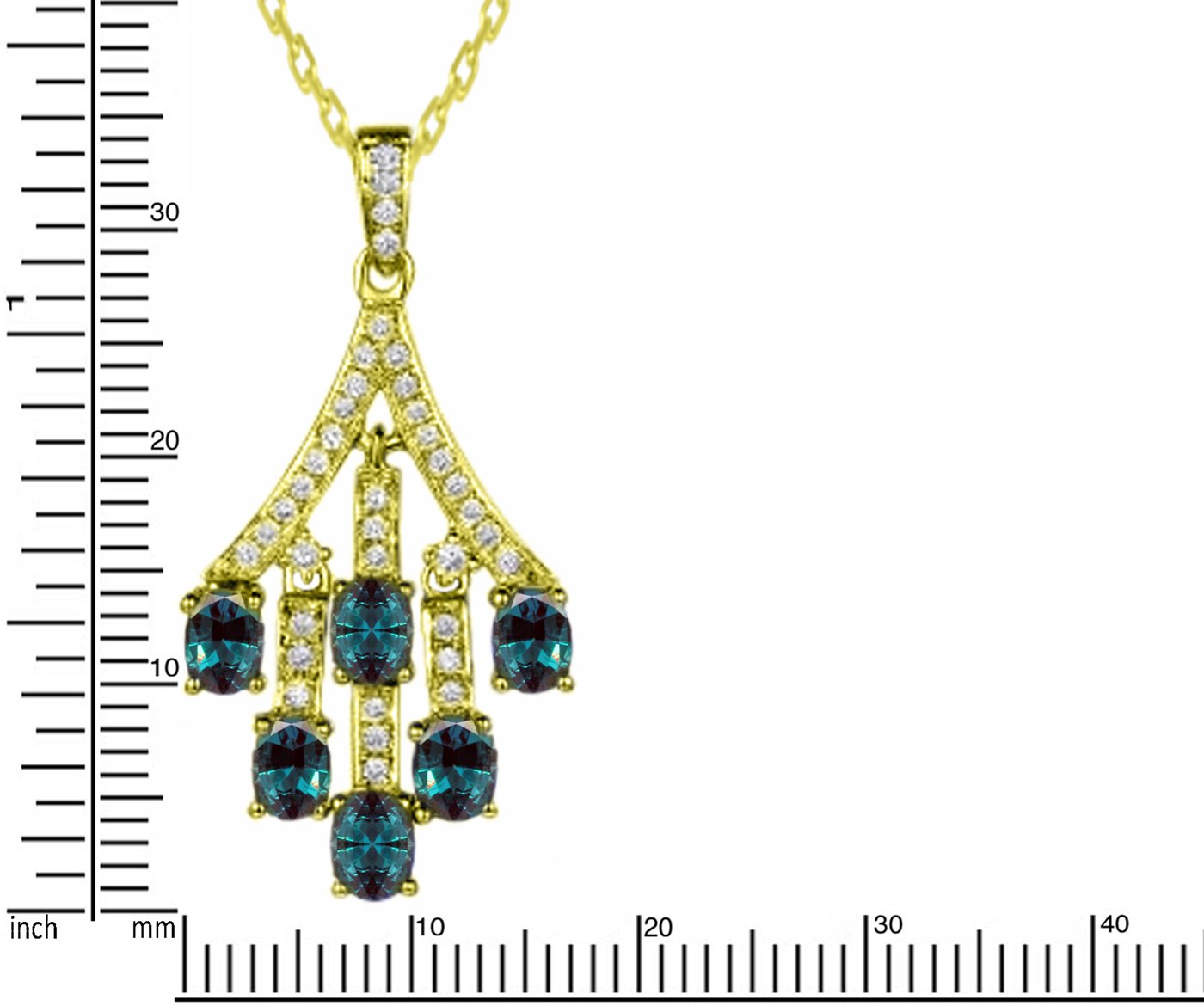 Natural Brazilian Alexandrite Pendant with Color Changing Effect & Diamond Accents in 14K Gold - Elegant Jewelry Gift for Women, Perfect for Anniversaries, Birthdays & Special Occasions