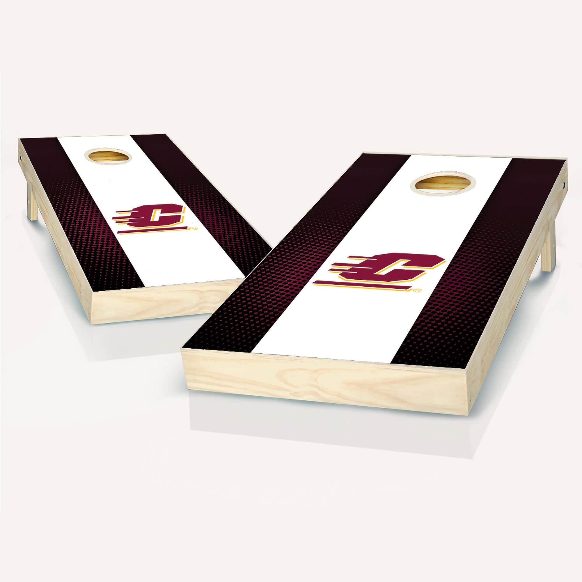 Premium Striped Cornhole Game Set - 2 Wooden Boards & 8 Bean Bags for Outdoor Lawn Games, Tailgating, Backyard Parties and BBQ Events - Durable Regulation Size Cornhole Set with Carrying Case