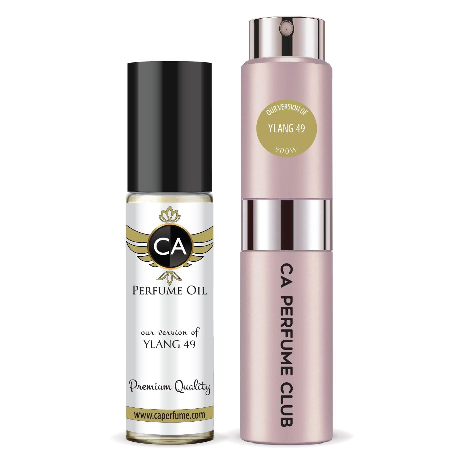 Ylang 49 Perfume Duo for Women - 0.27 Fl Oz Spray & 0.33 Fl Oz Roll-On Body Oil Set | Floral Scent Gift for Her, Date Night & Special Occasions