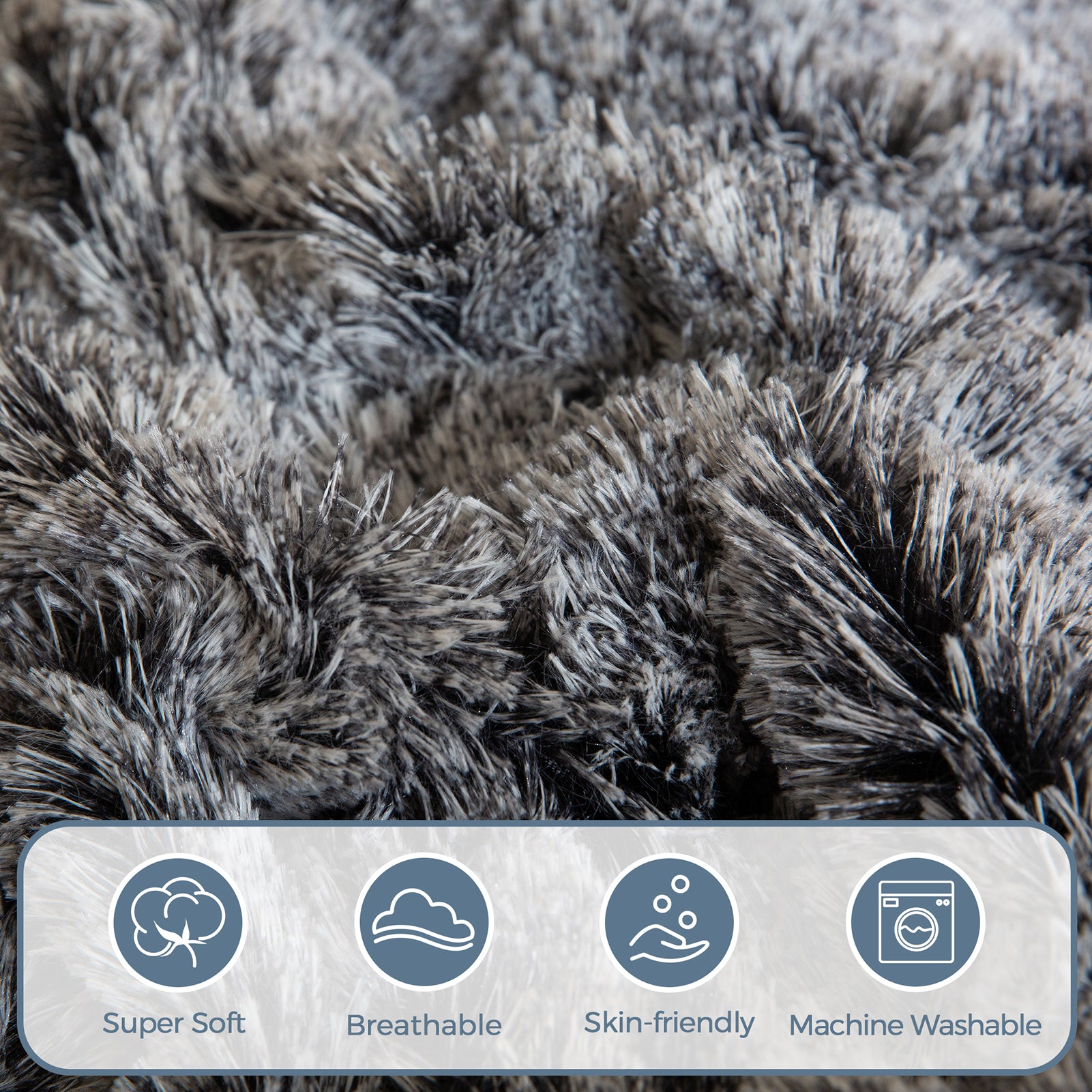 MAXYOYO Faux Fur Bean Bag Chair - Foldable Floor Sofa Bed with Foam Filling, Wall Couch Sleeper for Living Room, Bedroom & Dorm - Black (Perfect for Lounging, Gaming & Small Space Living)