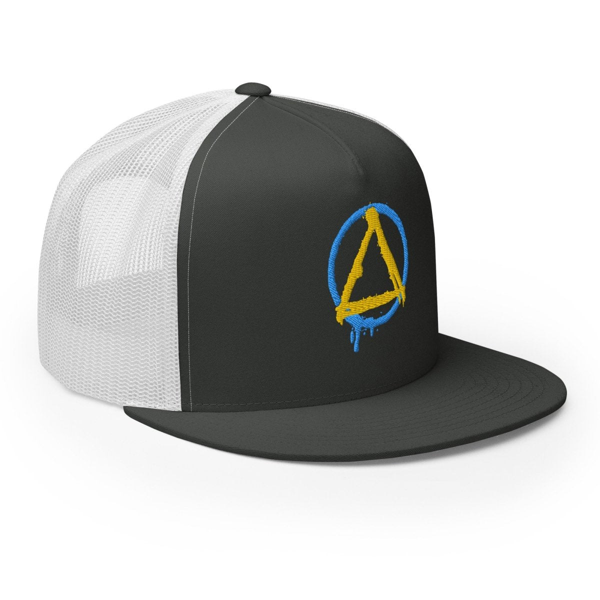 Graffiti Sobriety Symbol Trucker Hat - Stylish Baseball Cap for Recovery Support & Streetwear Fashion - Perfect for AA Meetings, Concerts, and Urban Outfits