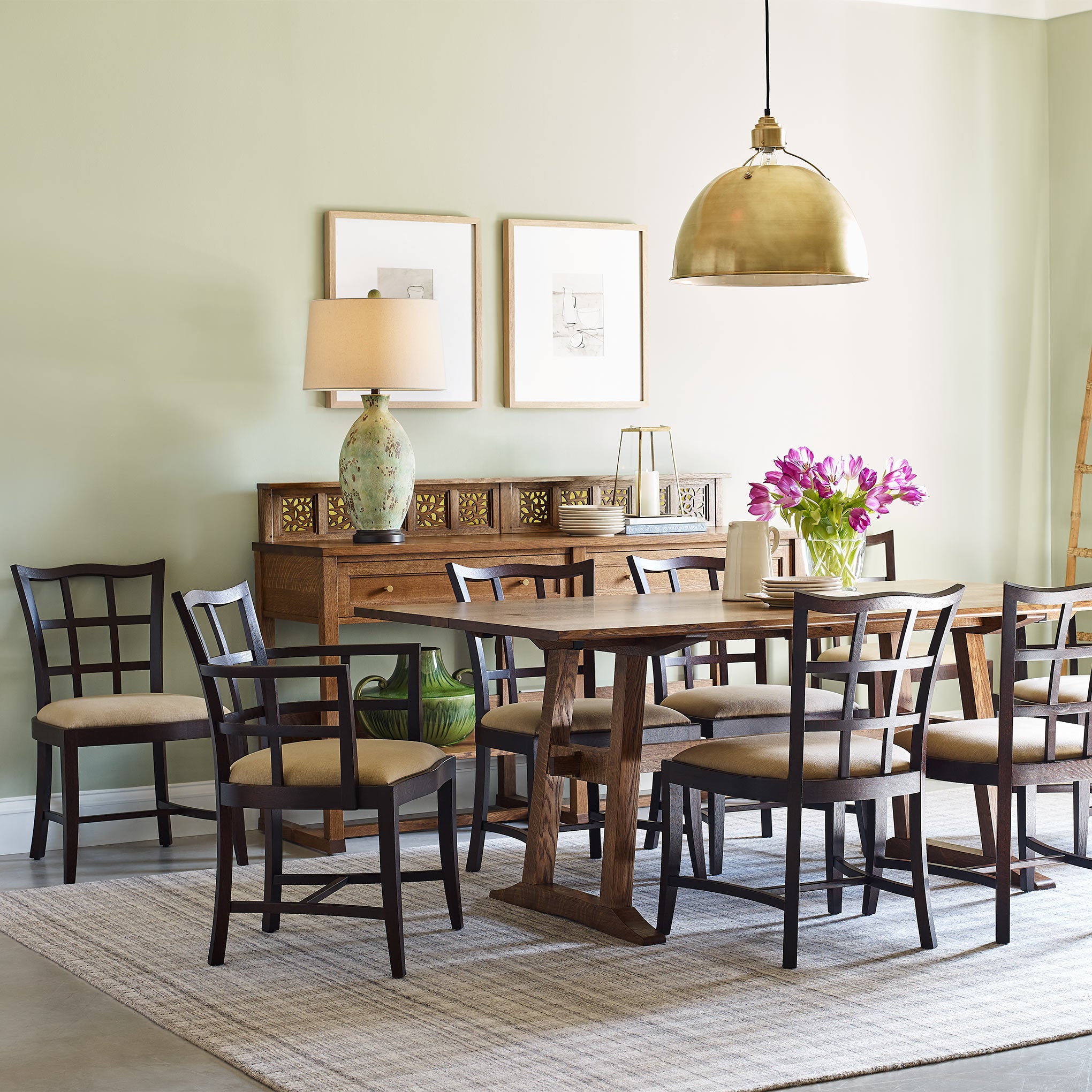 Surrey Hills Server with Gallery - Elegant Display Cabinet for Dining Room & Living Room Storage