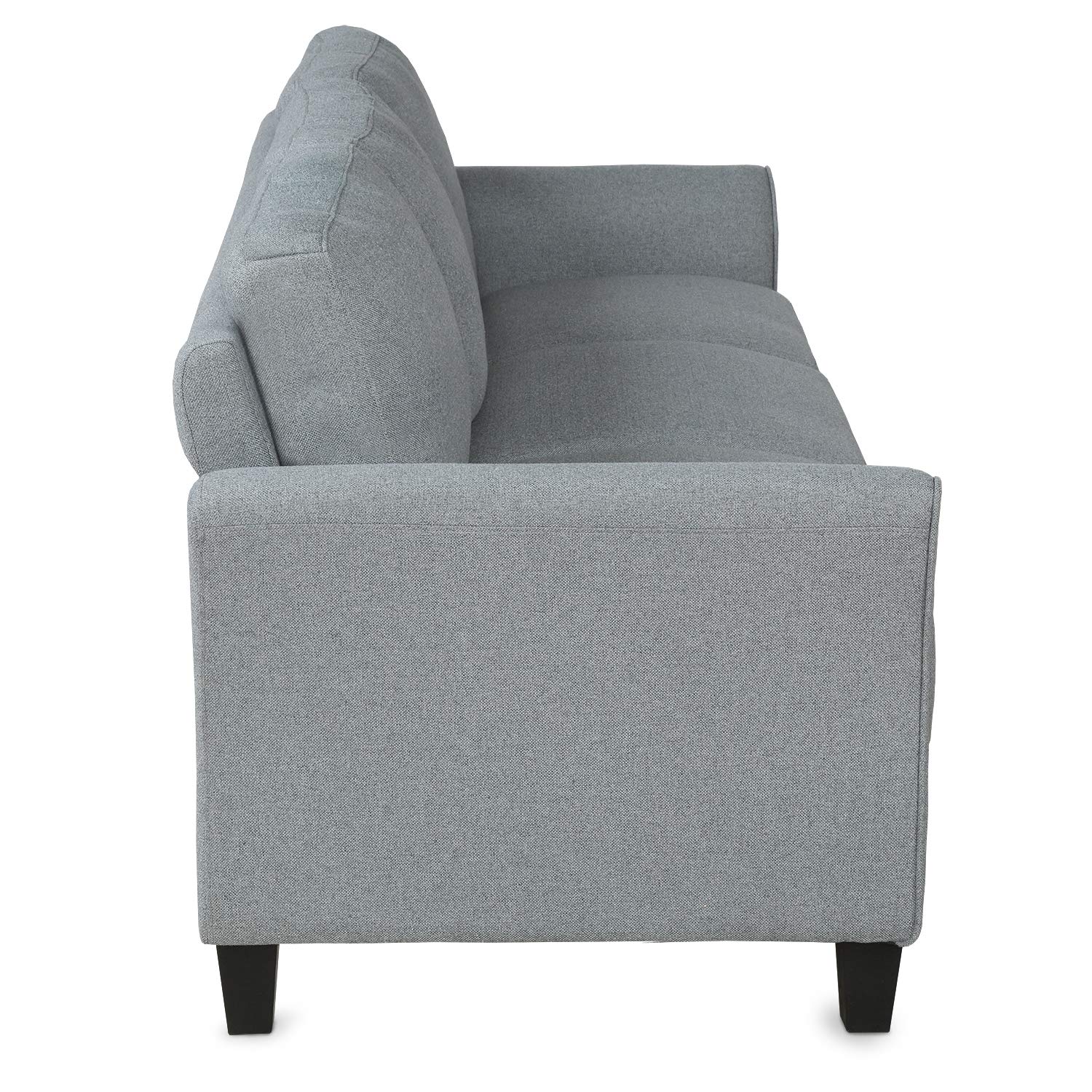 Merax Modern 3-Seat Upholstered Sofa - Linen Fabric Living Room Couch for Home, Office & Lounge | Comfortable Contemporary Furniture for Relaxing & Entertaining