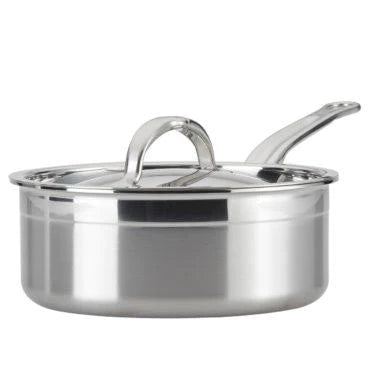 Hestan ProBond Nonstick Covered Saucepan - 20cm/3qt Stainless Steel Cookware for Professional Cooking & Home Kitchen Use
