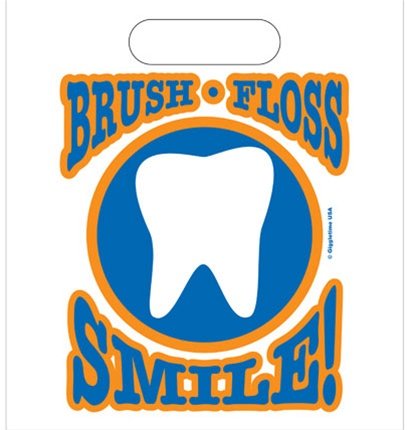 250-Piece Brush Floss Smile Dental Care Gift Bags - Perfect for School Events, Party Favors & Dental Hygiene Kits