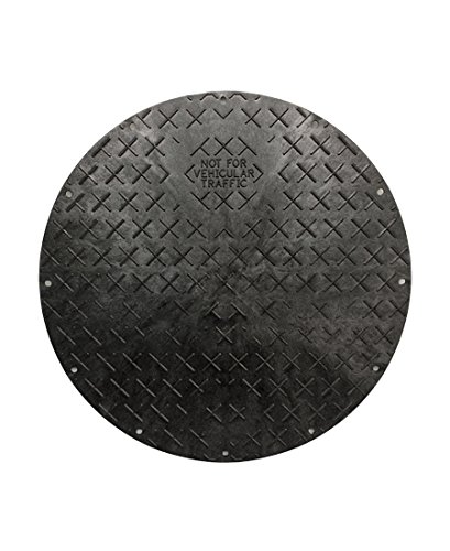 Jackel SF24B Large Sewage Basin Cover - Heavy Duty Drain Cover for Outdoor, Industrial & Commercial Use - Weatherproof & Durable Utility Access Cover (24 Inch) - Perfect for Construction Sites, Parking Lots & Drainage Systems