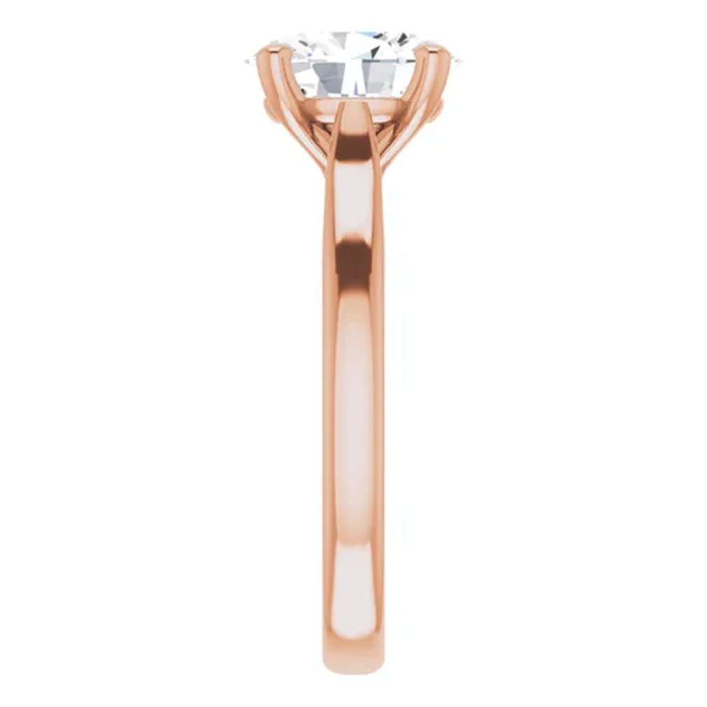 10K Solid Rose Gold Handmade Engagement Ring - 1.0 CT Oval Cut Moissanite Diamond Solitaire Wedding Band for Women | Proposal, Anniversary & Bridal Jewelry Gift | Perfect for Romantic Occasions & Special Moments
