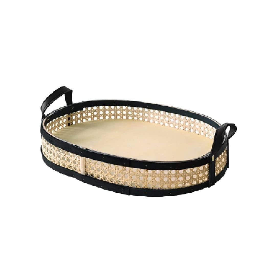 CHYSP Rattan Storage Basket - Stylish Woven Organizer for Desserts, Fruits, Bread & Home Decor | Perfect for Living Room, Kitchen & Desktop Organization