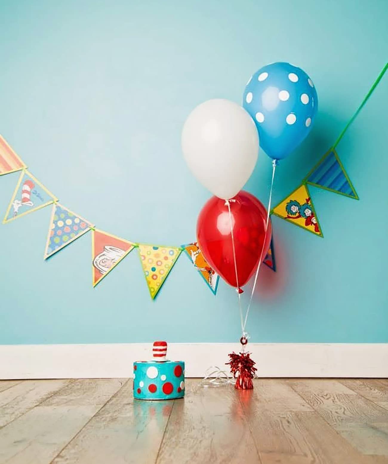 Dr. Seuss Thing 1 & Thing 2 Party Balloons - Red & Blue Birthday Decorations | Cat in The Hat Baby Shower & Birthday Party Supplies | Perfect for Dr. Seuss Themed Parties, Classroom Celebrations & Baby Showers