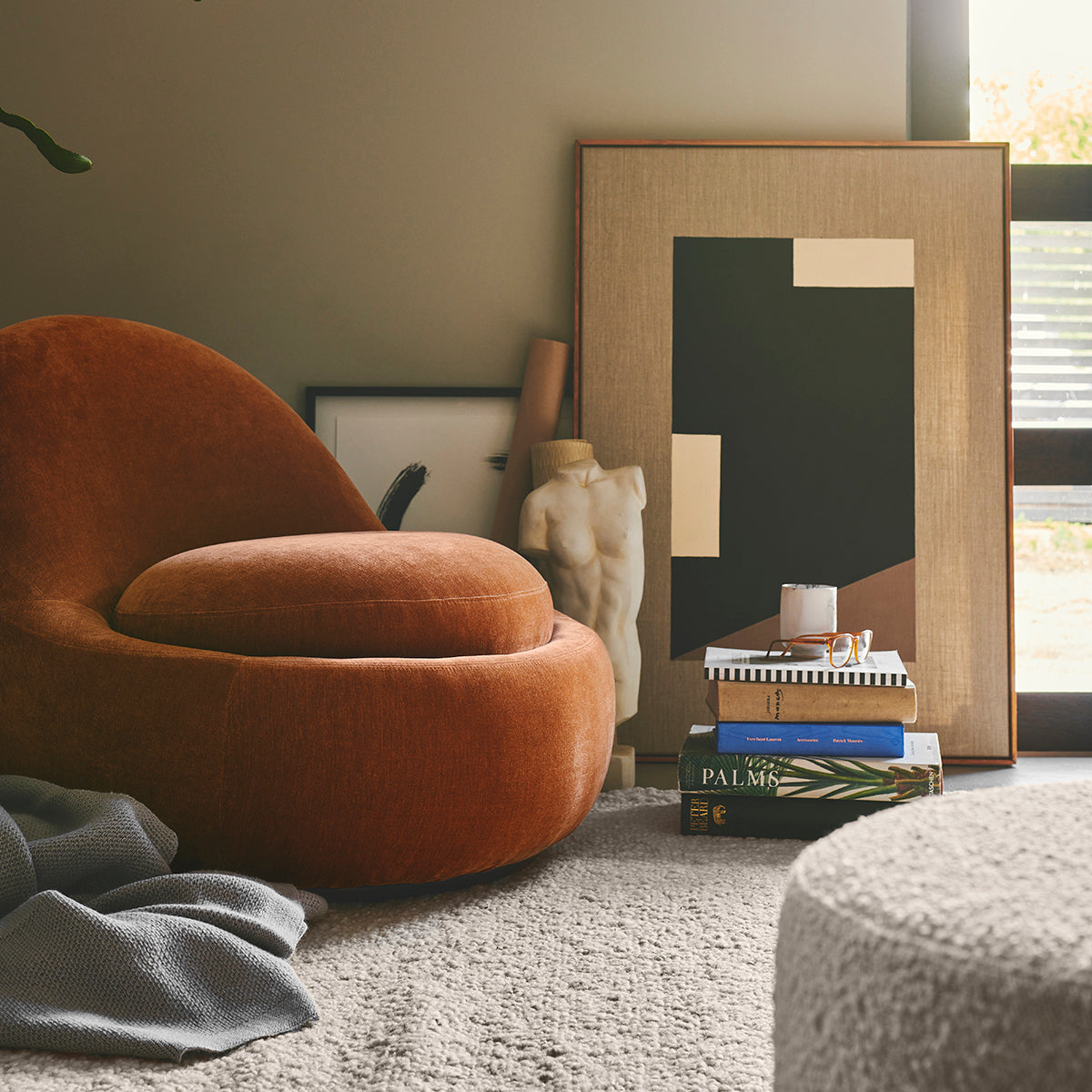 Babette Fabric Swivel Armchair - Modern Living Room Accent Chair with 360° Rotation | Perfect for Home Office, Lounge & Reading Nook