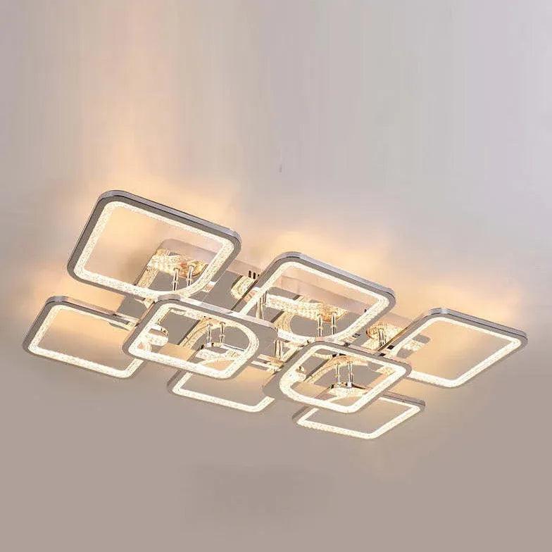Modern Square Frame Pendant Light - Sleek Multi-Panel Design for Dining Room, Kitchen Island & Living Room Lighting