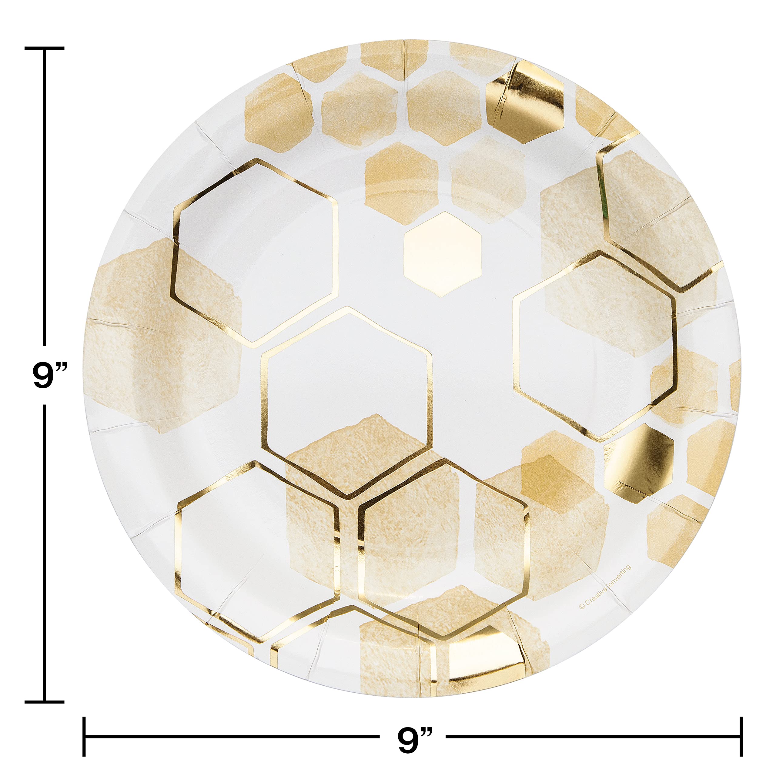 Eco-Friendly Honeycomb Paper Plates - 8 Pack | Biodegradable & Sturdy Disposable Plates for Parties, Picnics & BBQs | Perfect for Outdoor Dining & Sustainable Events
