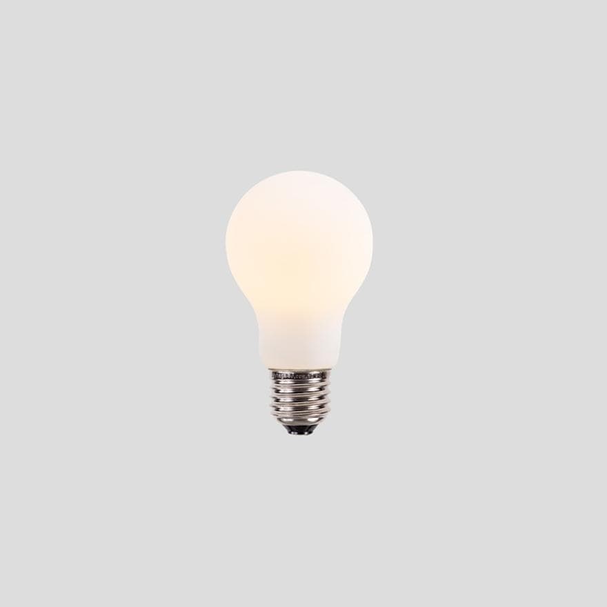 6W A60 E27 LED Bulb 2700K Warm White Porcelain Light Bulb - Perfect for Bedroom, Living Room, and Office Lighting