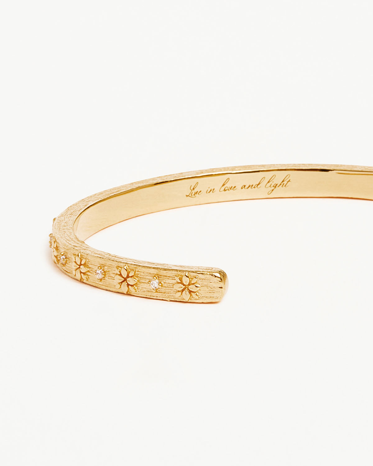 18K Gold Vermeil Live in Grace Cuff Bracelet - Elegant Stackable Bangle for Women, Perfect for Everyday Wear, Special Occasions & Gift Giving