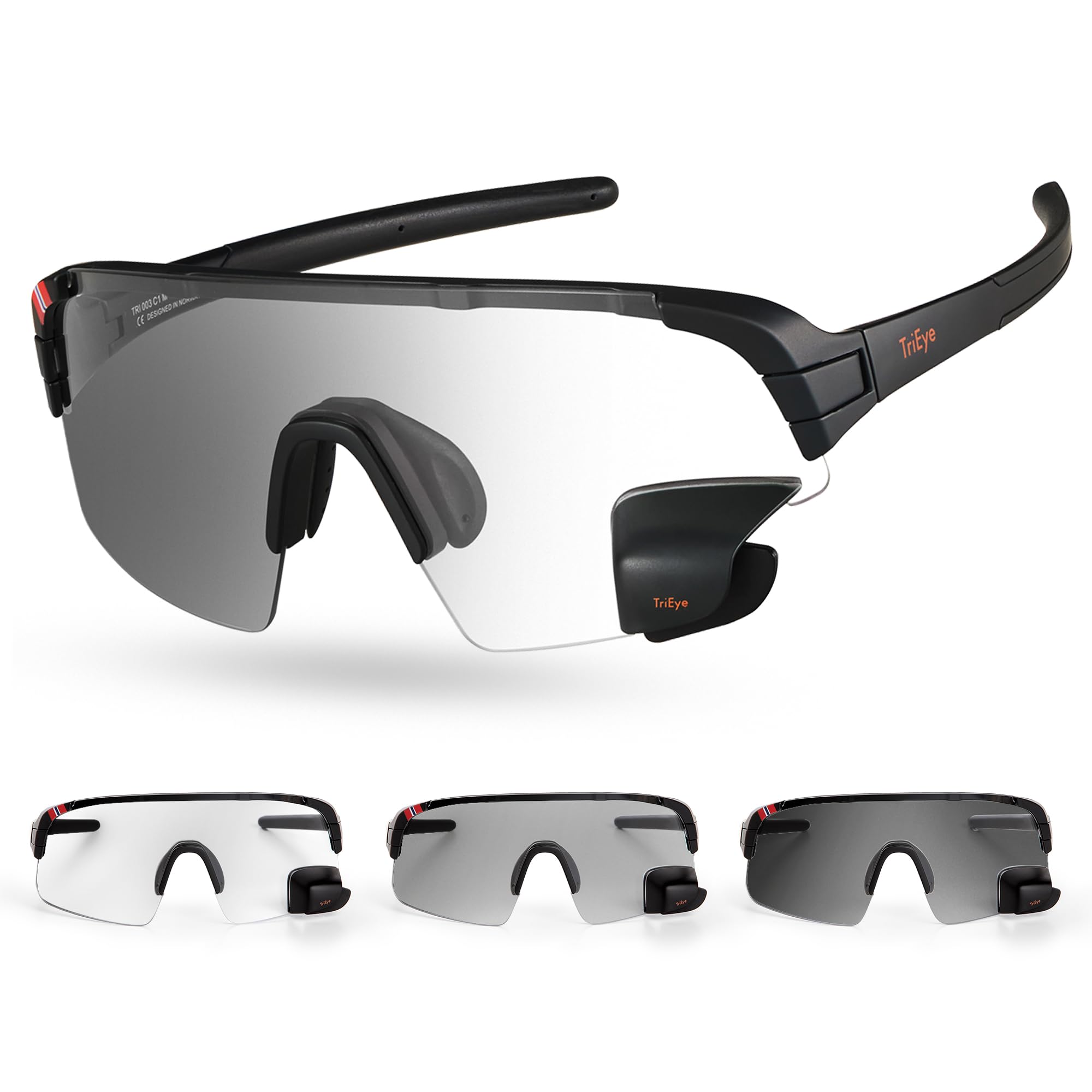 Cycling Glasses with Rear-view Mirror - UV400 Protection Sports Sunglasses for Men & Women - Lightweight Cycling Goggles for Road Biking & Mountain Cycling - Perfect for Outdoor Adventures & Commuting