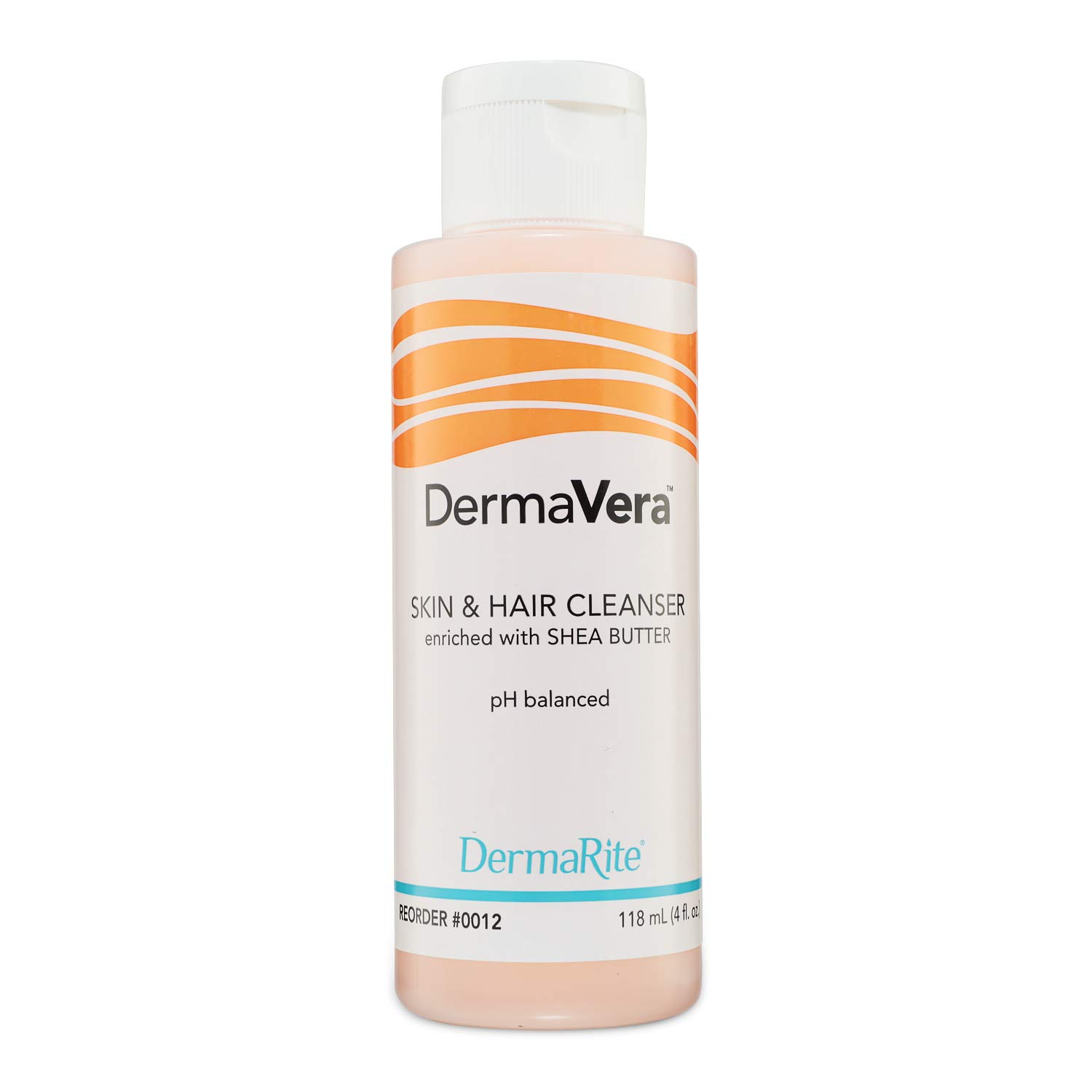 DermaRite DermaVera Skin & Hair Cleanser - pH Balanced Shampoo & Body Wash with Moisturizing Shea Butter - 4 oz Squeeze Bottle (2 Pack) - Gentle Cleansing for Dry, Sensitive Skin & Scalp - Perfect for Daily Shower & Hair Care Routine