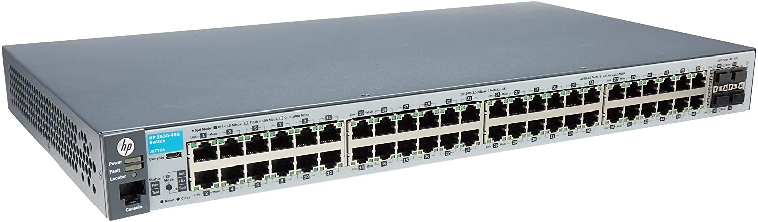 Refurbished HP ProCurve 2530-48G-PoE+ Switch | 48 Port Gigabit Ethernet with PoE+ | Ideal for Small Business Networks & Office IT Infrastructure