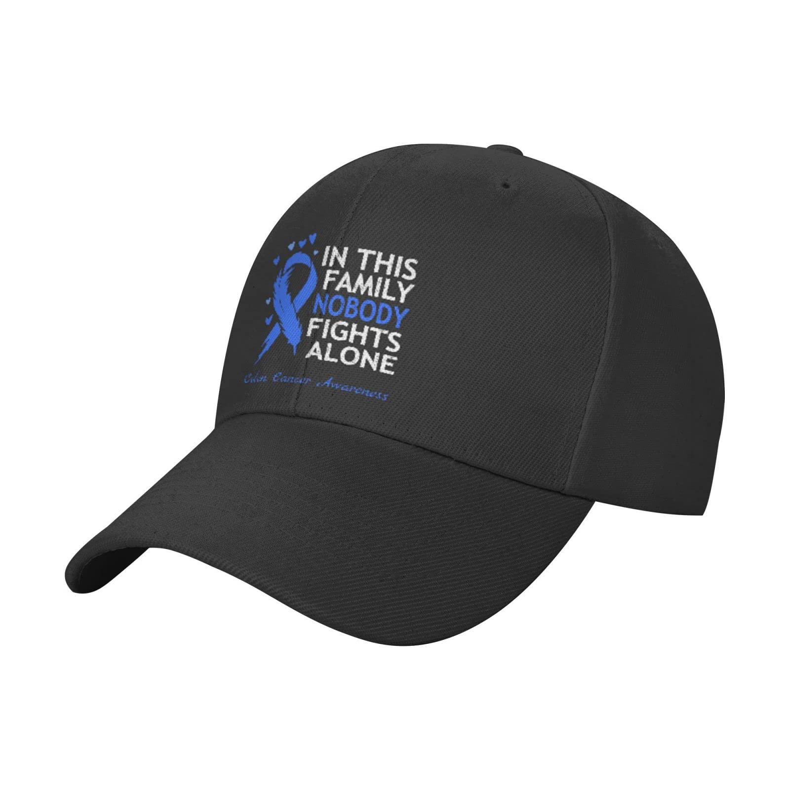 Fight Together Colon Cancer Awareness Baseball Cap - Adjustable Dad Hat for Men & Women - Supportive Headwear for Cancer Survivors & Caregivers