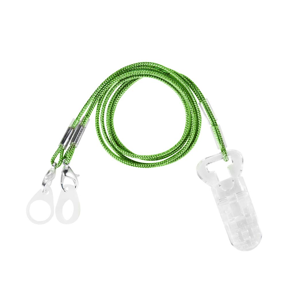 Hearing Aid Clip - Anti-Loss Lanyard for BTE Hearing Aids, Secure Holder for Adults & Seniors (Green) | Perfect for Daily Use, Travel & Active Lifestyles