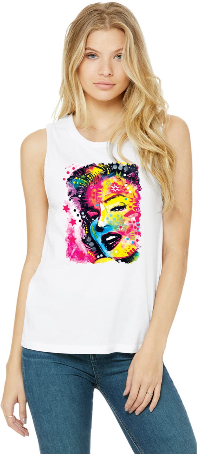 Vintage Marilyn Monroe Print Women's Sleeveless T-Shirt - Retro Fashion Tee for Summer Outfits & Casual Wear