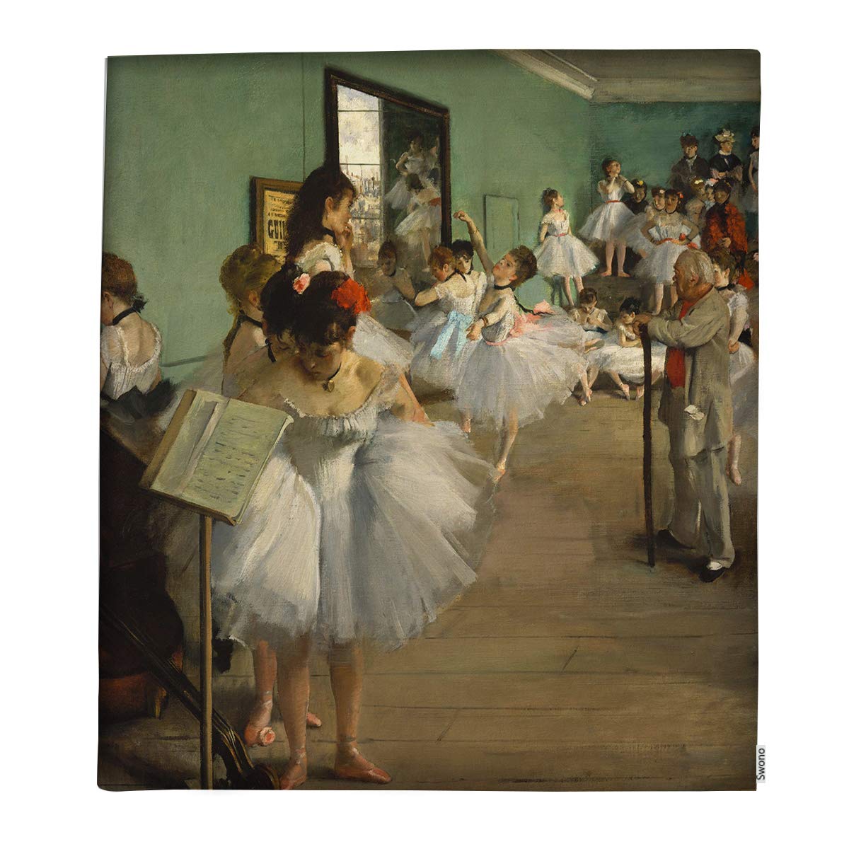 Swono Dance Class Painting Throw Blanket - Soft Warm Ballet Decor Blanket with Ballerina & Mother Design (60x80 Inches) - Perfect for Bed, Couch, Sofa & Office - Great Gift for Dancers & Dance Moms