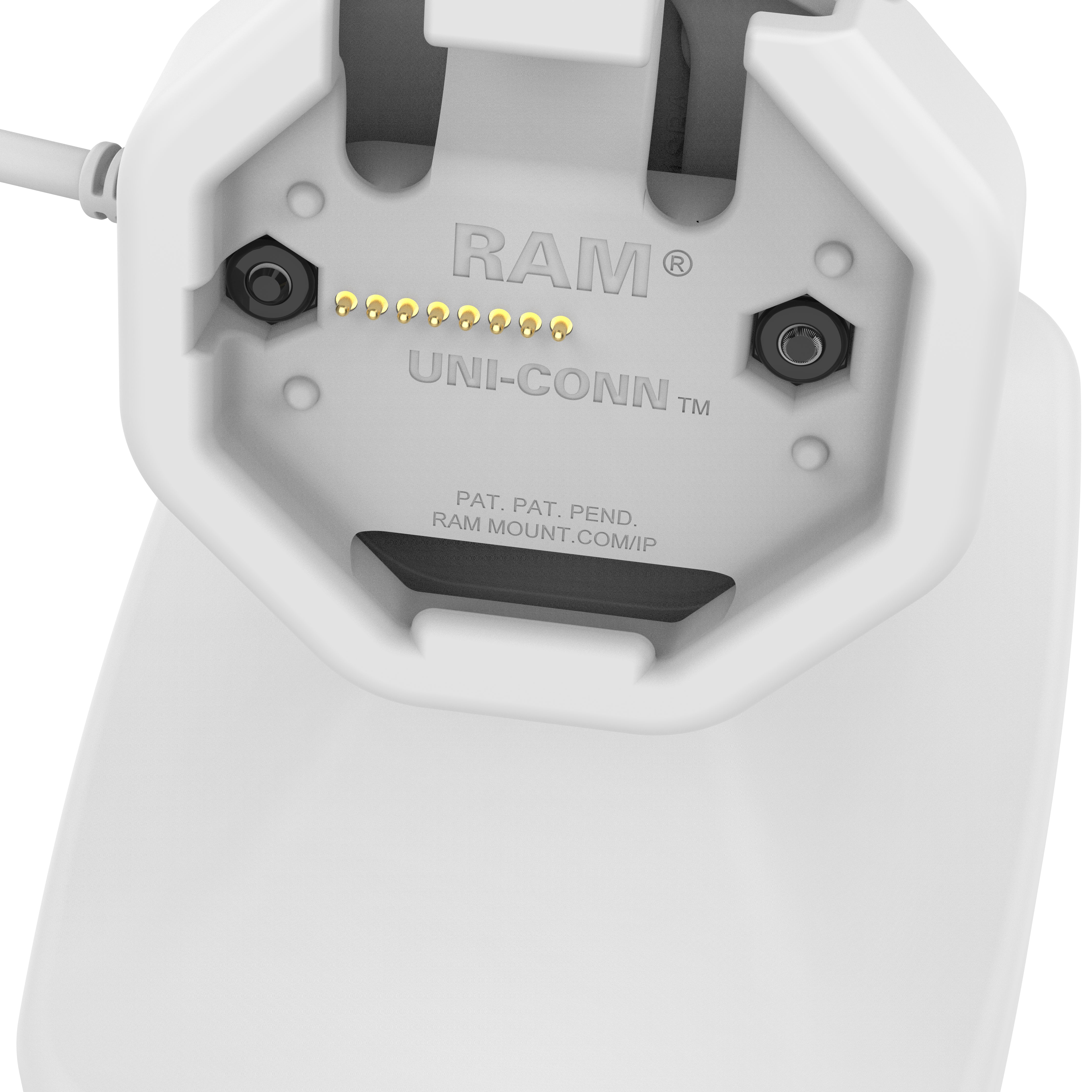 GDS® Uni Conn™ Powered Tilt & Swivel Dock with PoE + Data - Gray (RAM GDS DOCK D14 U3E 2A GRY) - Perfect for Office Workstations, Conference Rooms & Home Office Setups