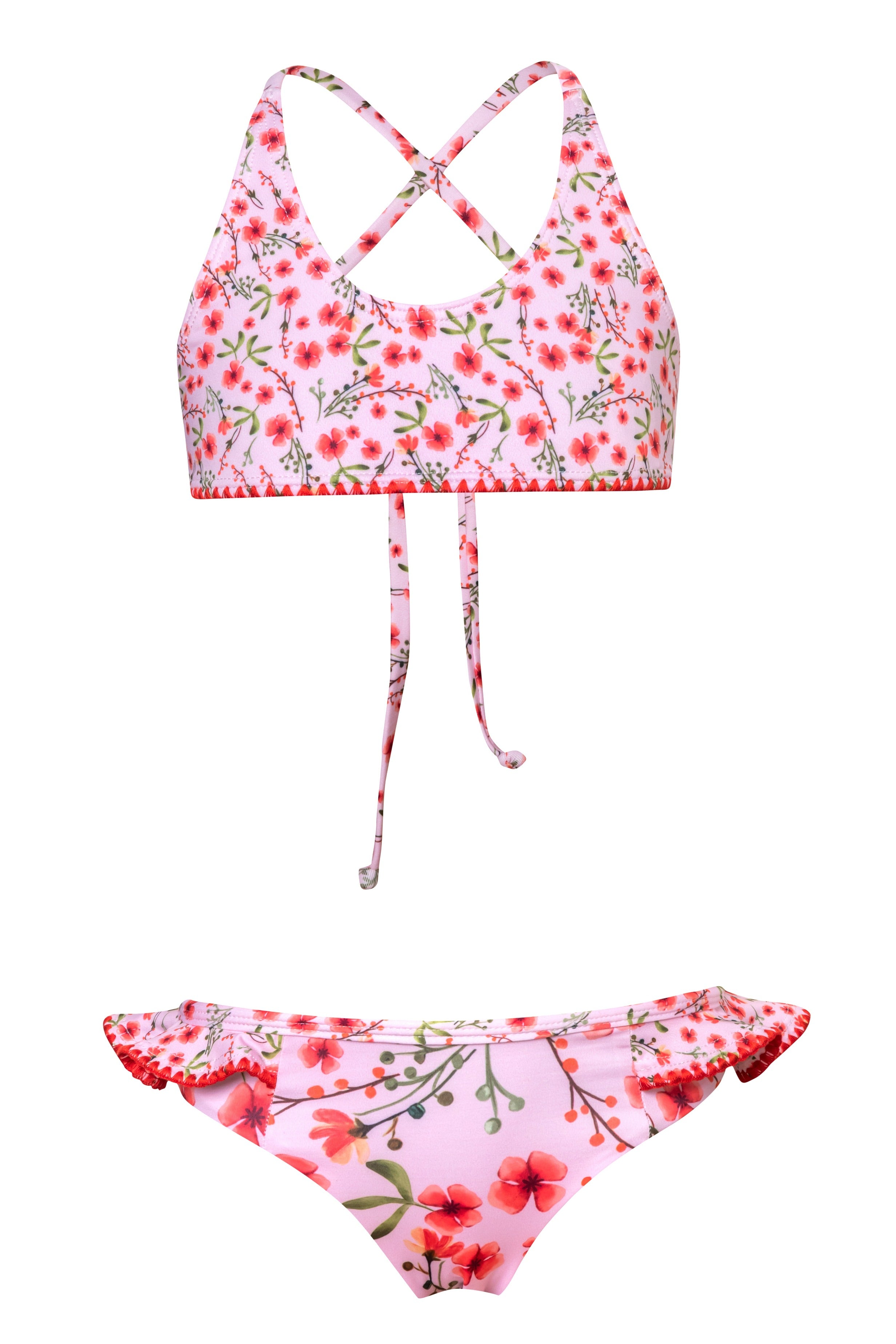 So Girl Blossom Bikini Set - Floral Print Swimwear for Women, High Waisted Bikini Top & Bottom - Perfect for Beach, Pool Party & Summer Vacation