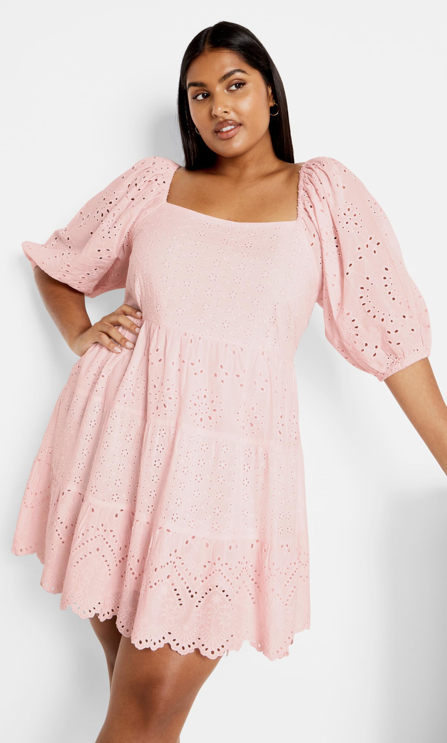 Plus Size Mini Dress for Women - Flattering A-Line Fit & Stretchy Comfort | Perfect for Casual Outings, Date Nights & Special Occasions