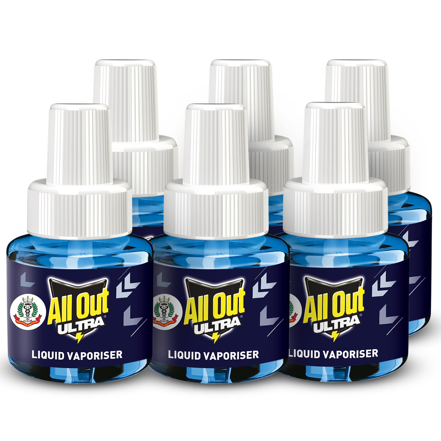 All Out Ultra Liquid Vaporizer - 6 Refills (45ml Each) | Powerful Mosquito Killer for Dengue, Malaria & Chikungunya Prevention | IMA Recommended | Ideal for Home, Bedroom & Outdoor Protection