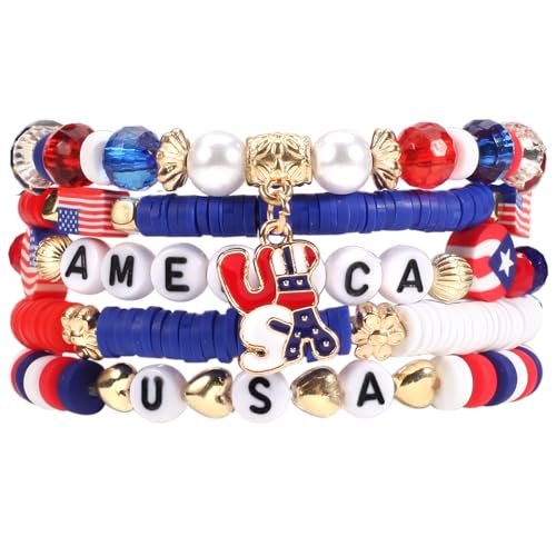 USA Flag Bracelets-D