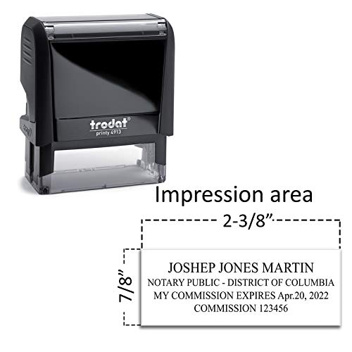 Custom Self-Inking Notary Stamp for Indiana - Rectangular Design with Black, Red, Blue, Green, Yellow & Orange Ink Options | Perfect for Legal Documents, Contracts & Official Paperwork