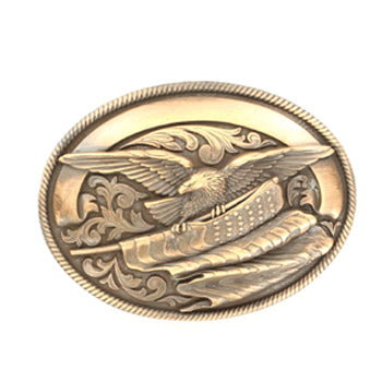 3D Copper Eagle Buckle - Vintage Western Style Belt Buckle for Men & Women - Perfect for Cowboy Boots, Jeans, and Western Fashion Outfits