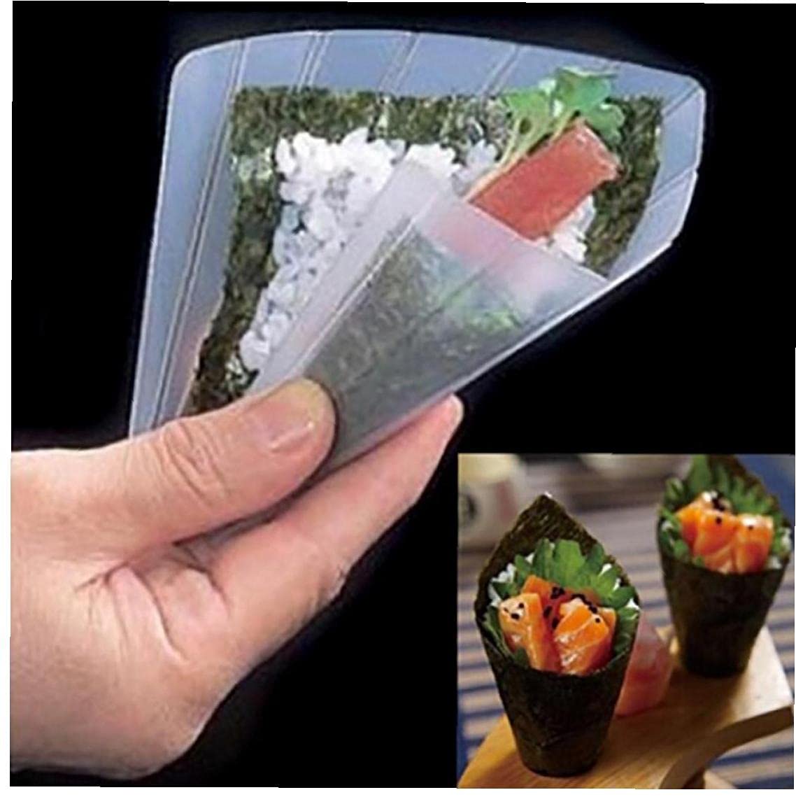 2-Piece Sushi Maker Kit - Hand Roll Sushi Mold & Rice Paddle Set for Onigiri, Bento Rice Balls - Perfect for Home Cooking, Meal Prep & Japanese Cuisine Lovers